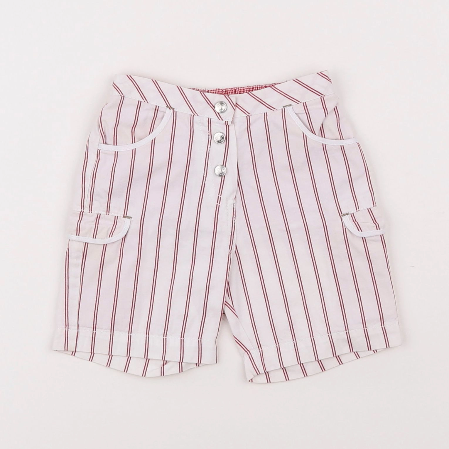 Jacadi - short blanc, rouge - 3 mois