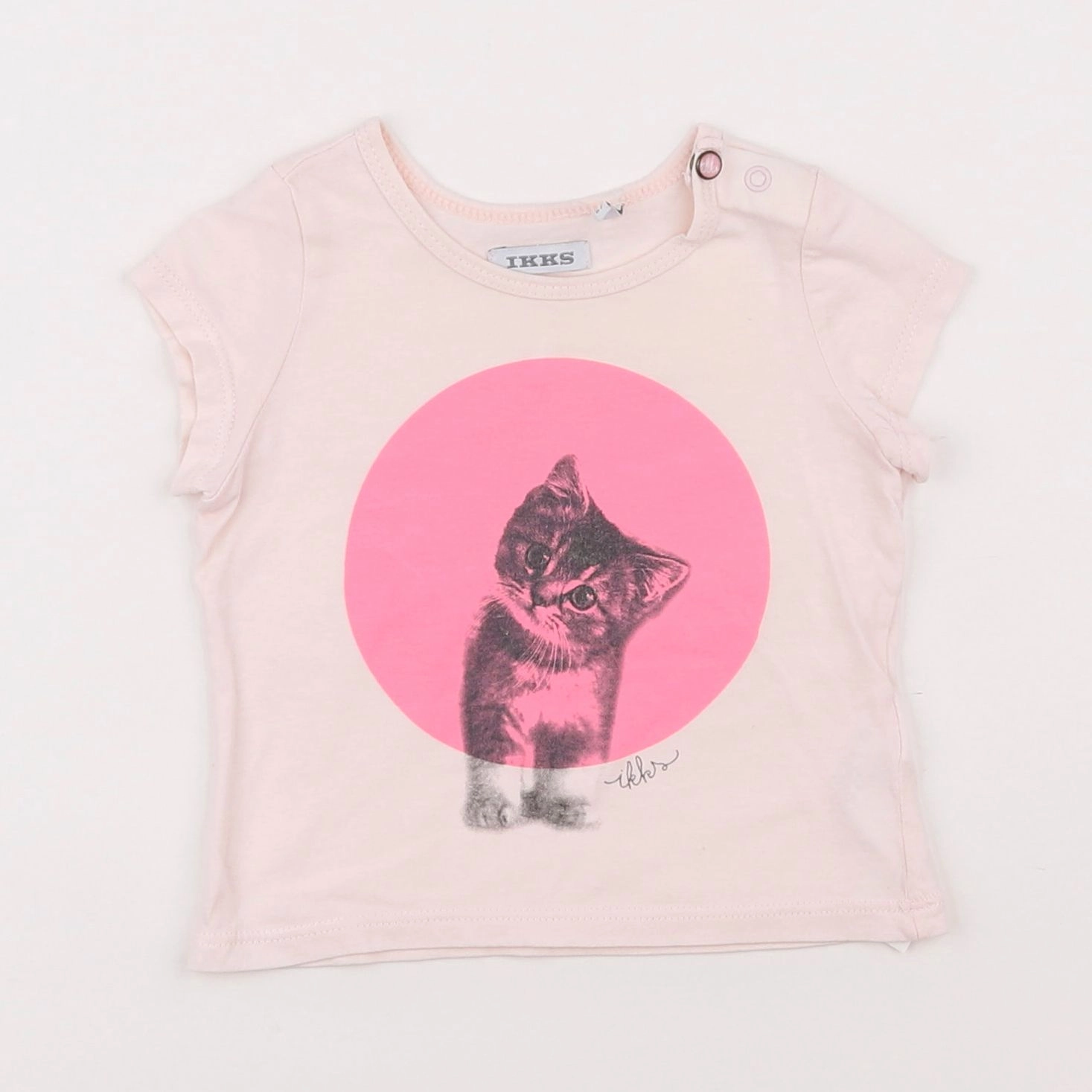 IKKS - tee-shirt rose - 6 mois