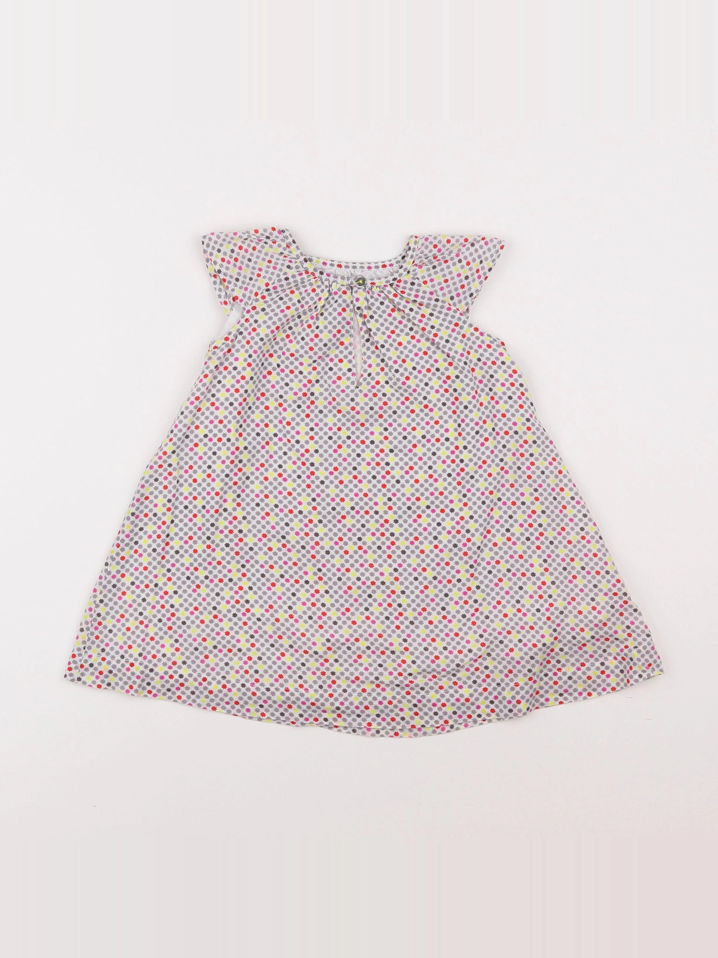 Boutchou - robe multicolore - 9 mois