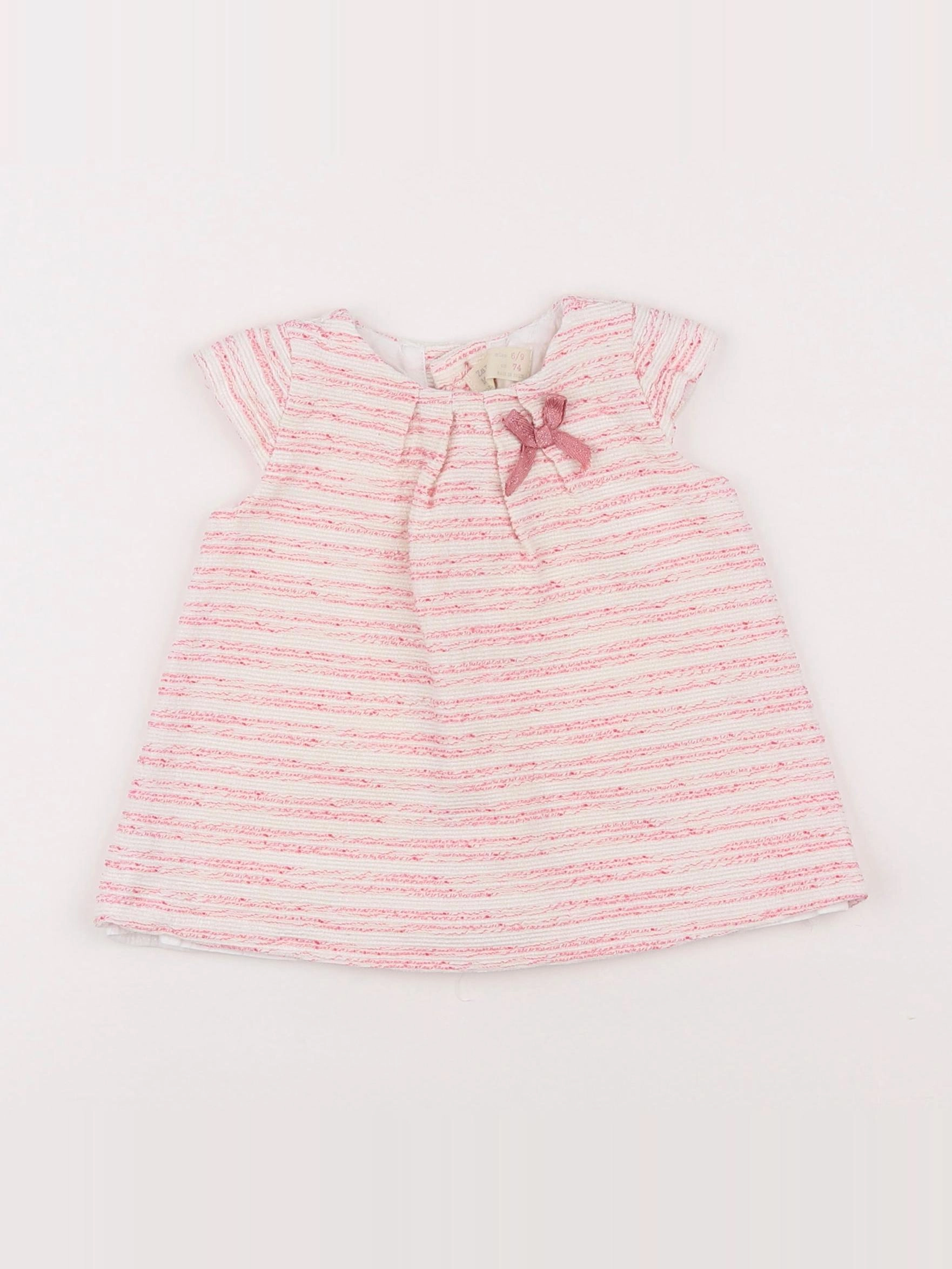 Zara - robe rose - 6/9 mois