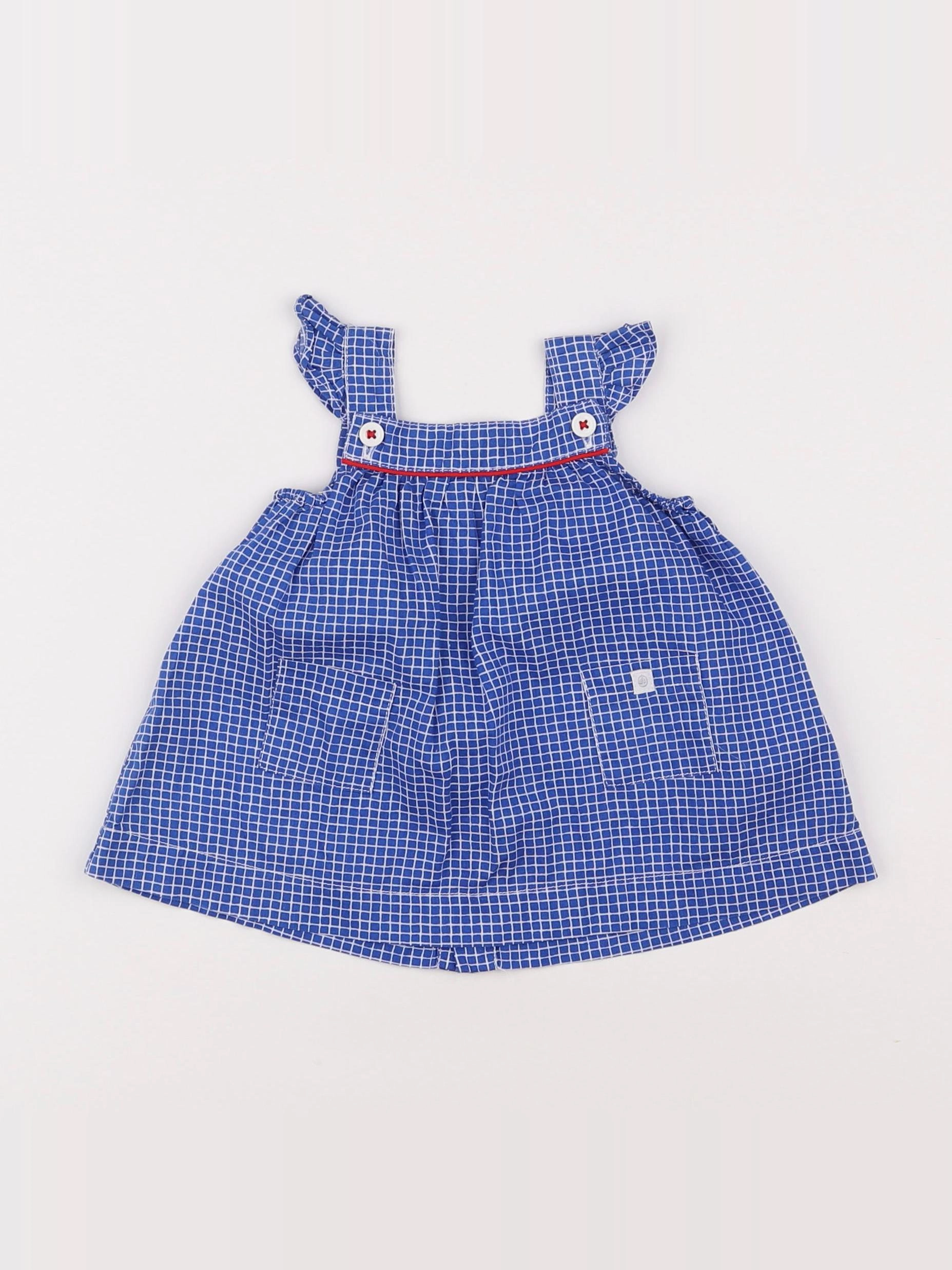 Petit Bateau - robe bleu - 1 mois