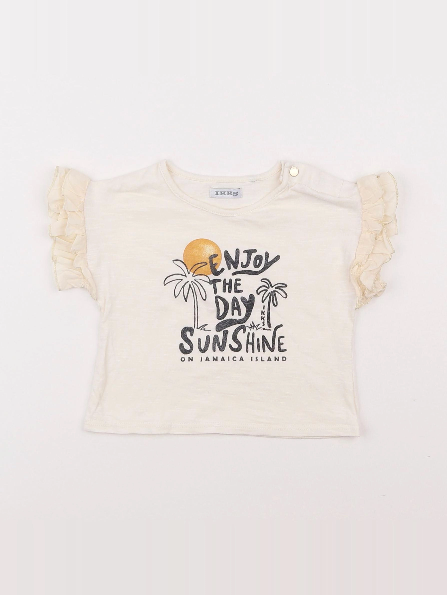 IKKS - tee-shirt beige - 12 mois