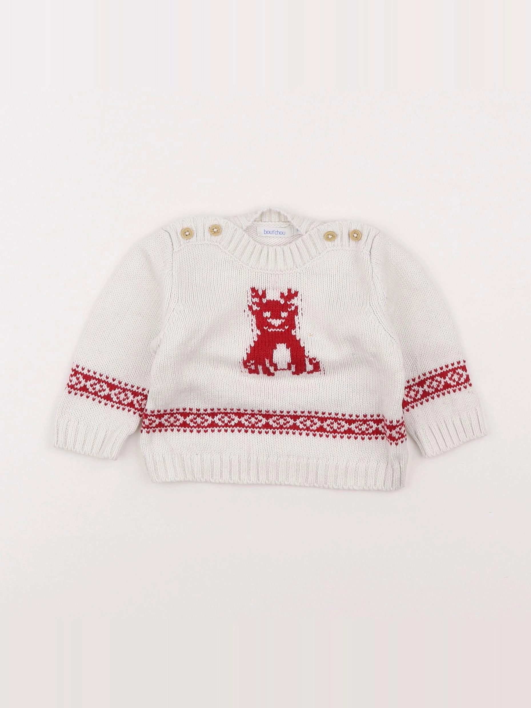 Boutchou - pull beige - 3 mois