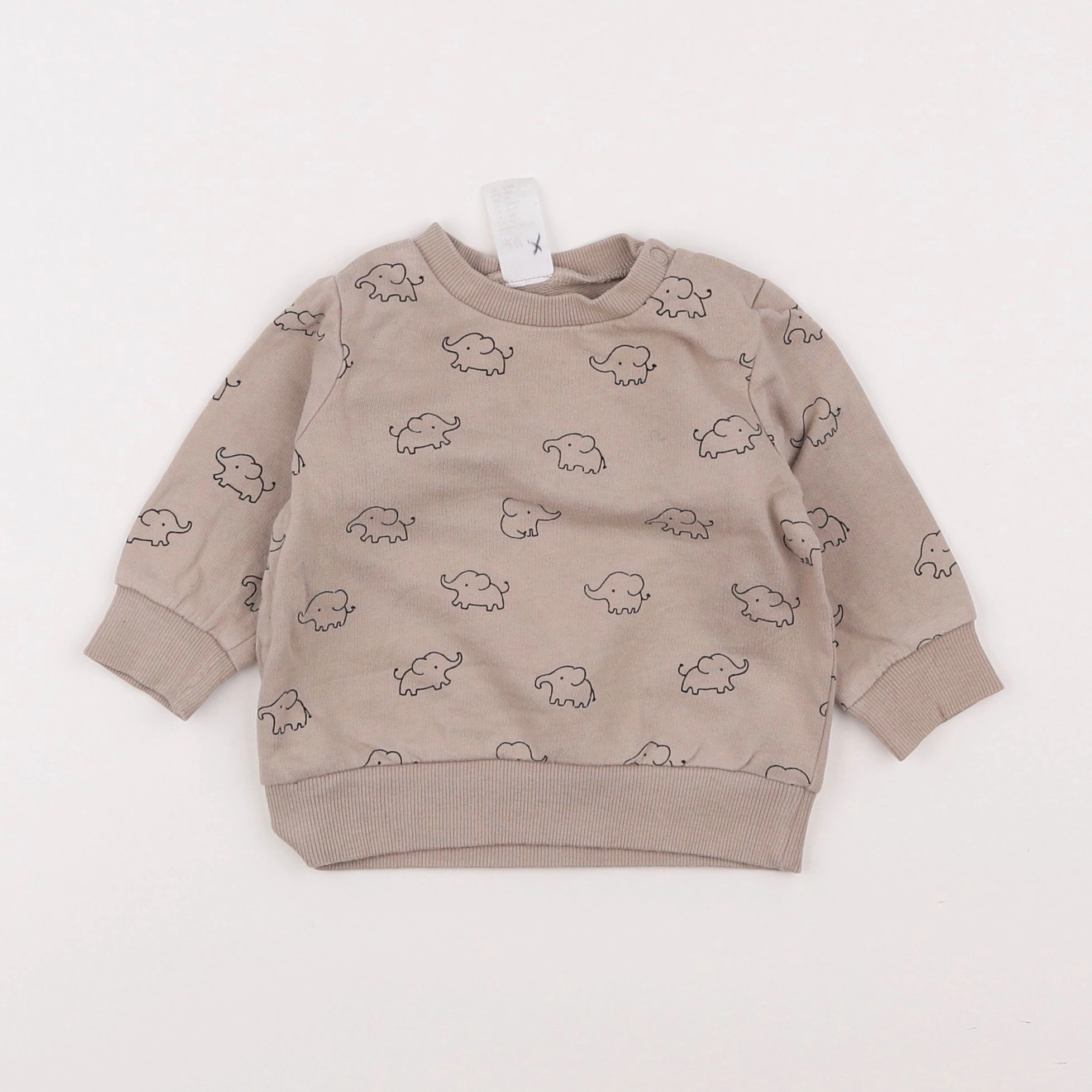 H&M - sweat marron - 3 mois