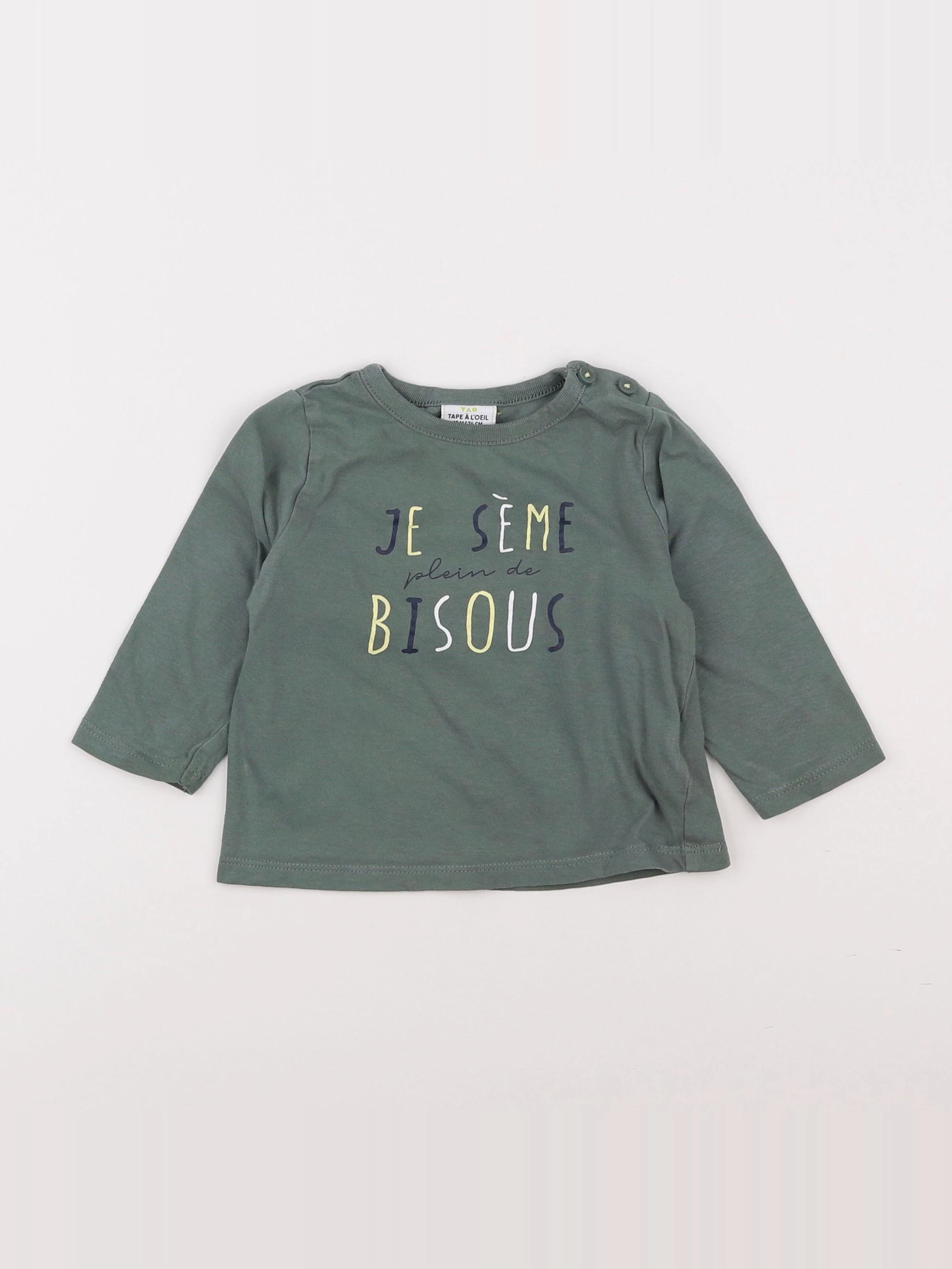 Tape à l'oeil - tee-shirt vert - 12 mois