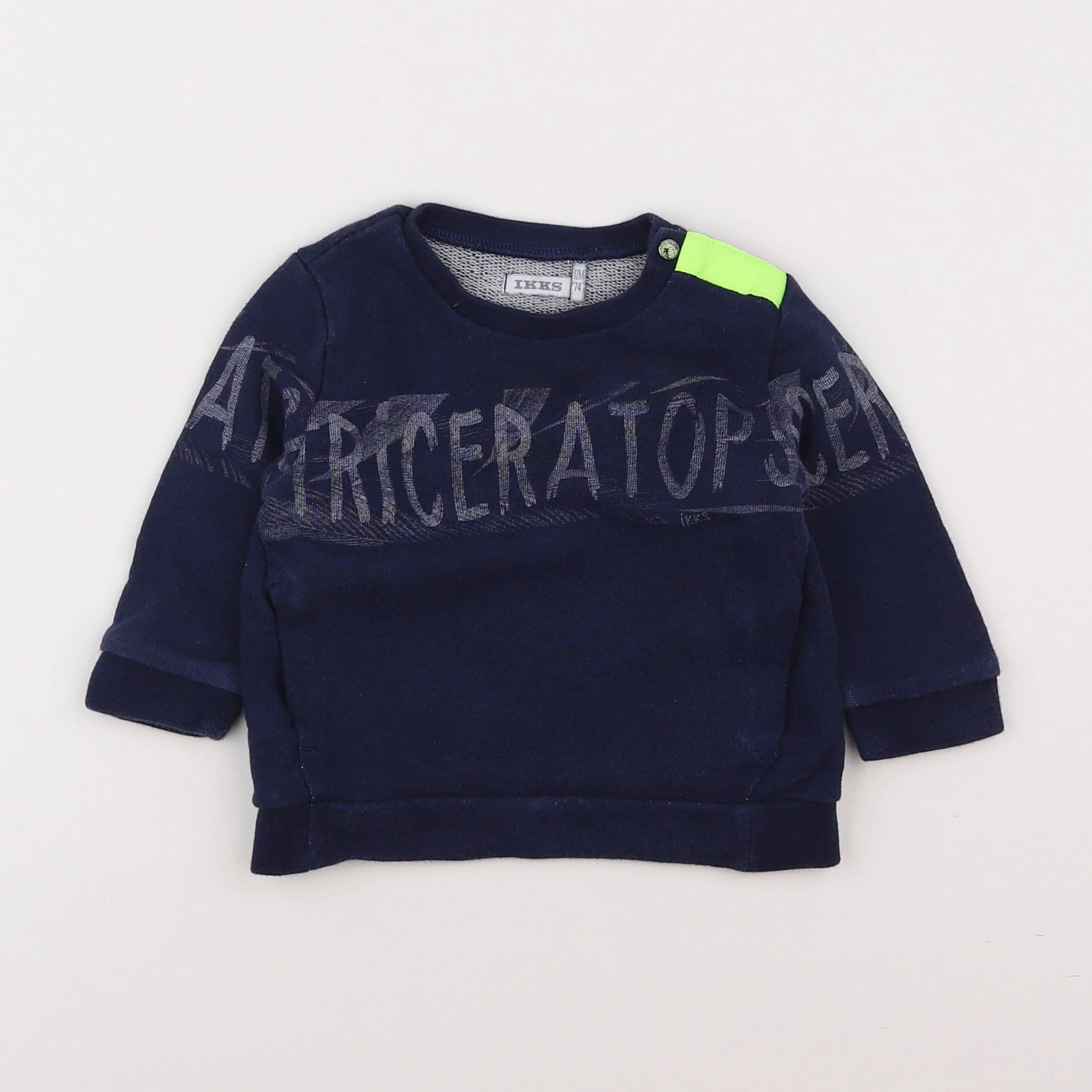 IKKS - sweat bleu - 12 mois