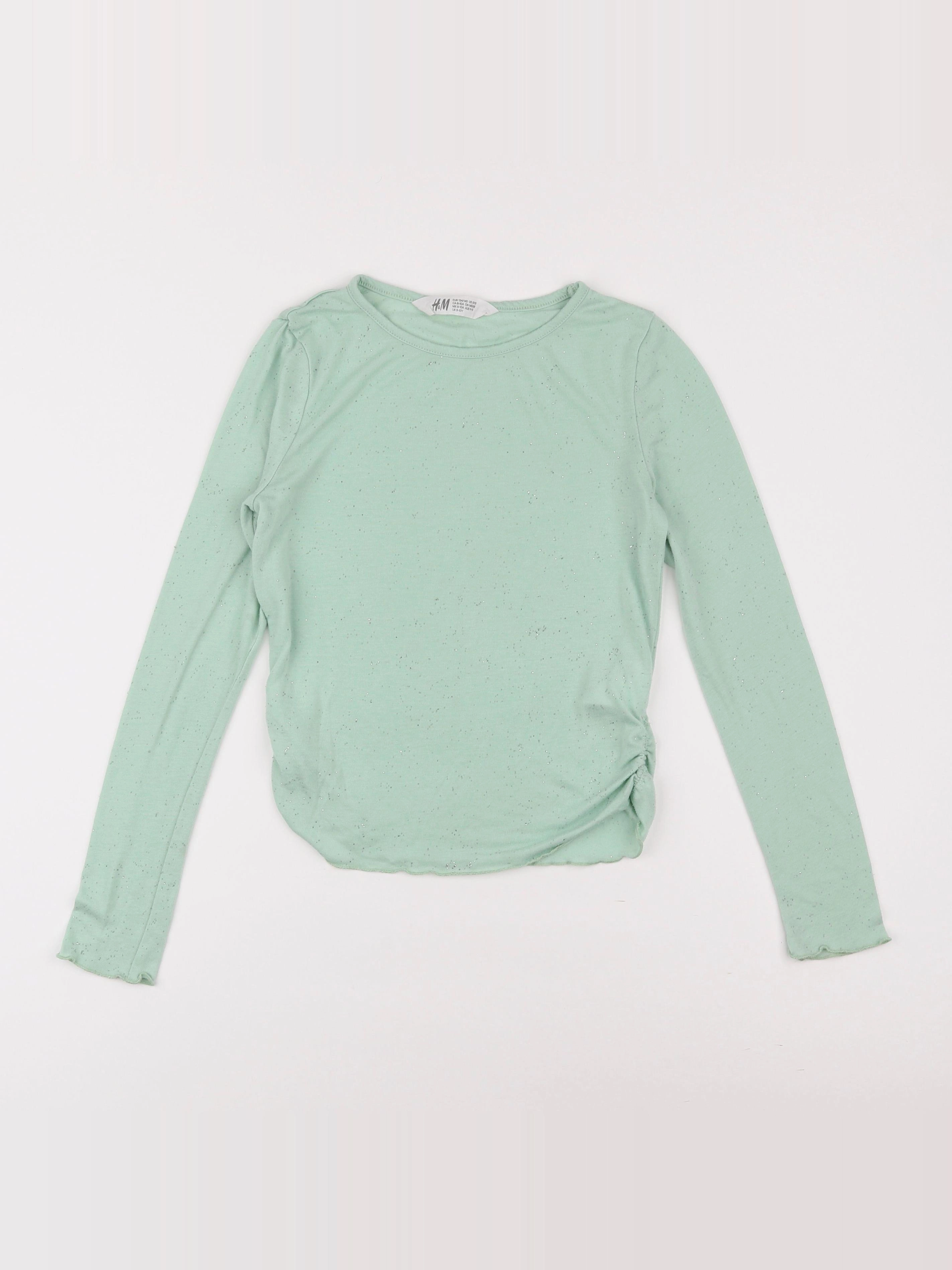 H&M - tee-shirt vert - 8/10 ans