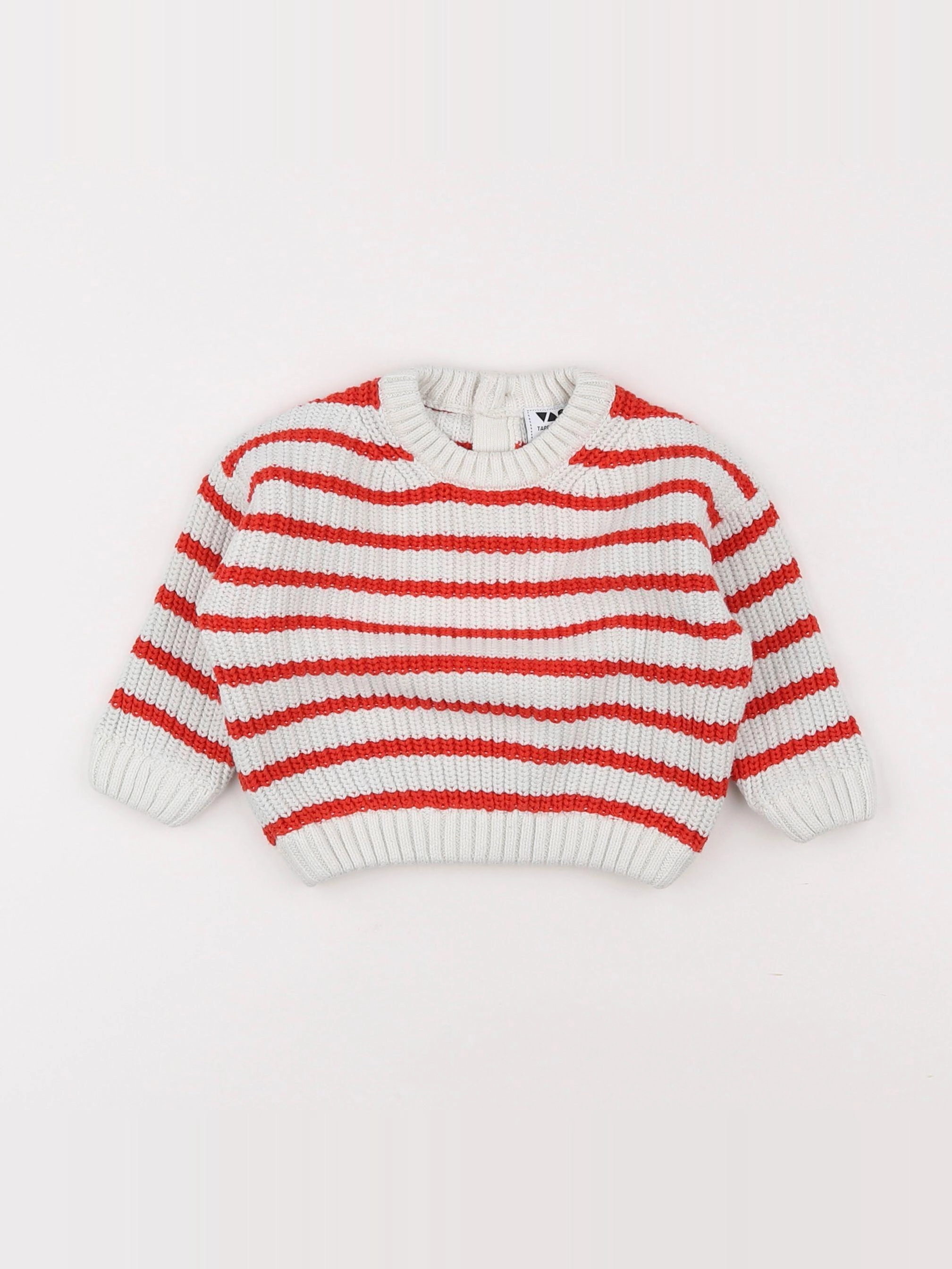Tape à l'oeil - pull blanc, rose - 9 mois