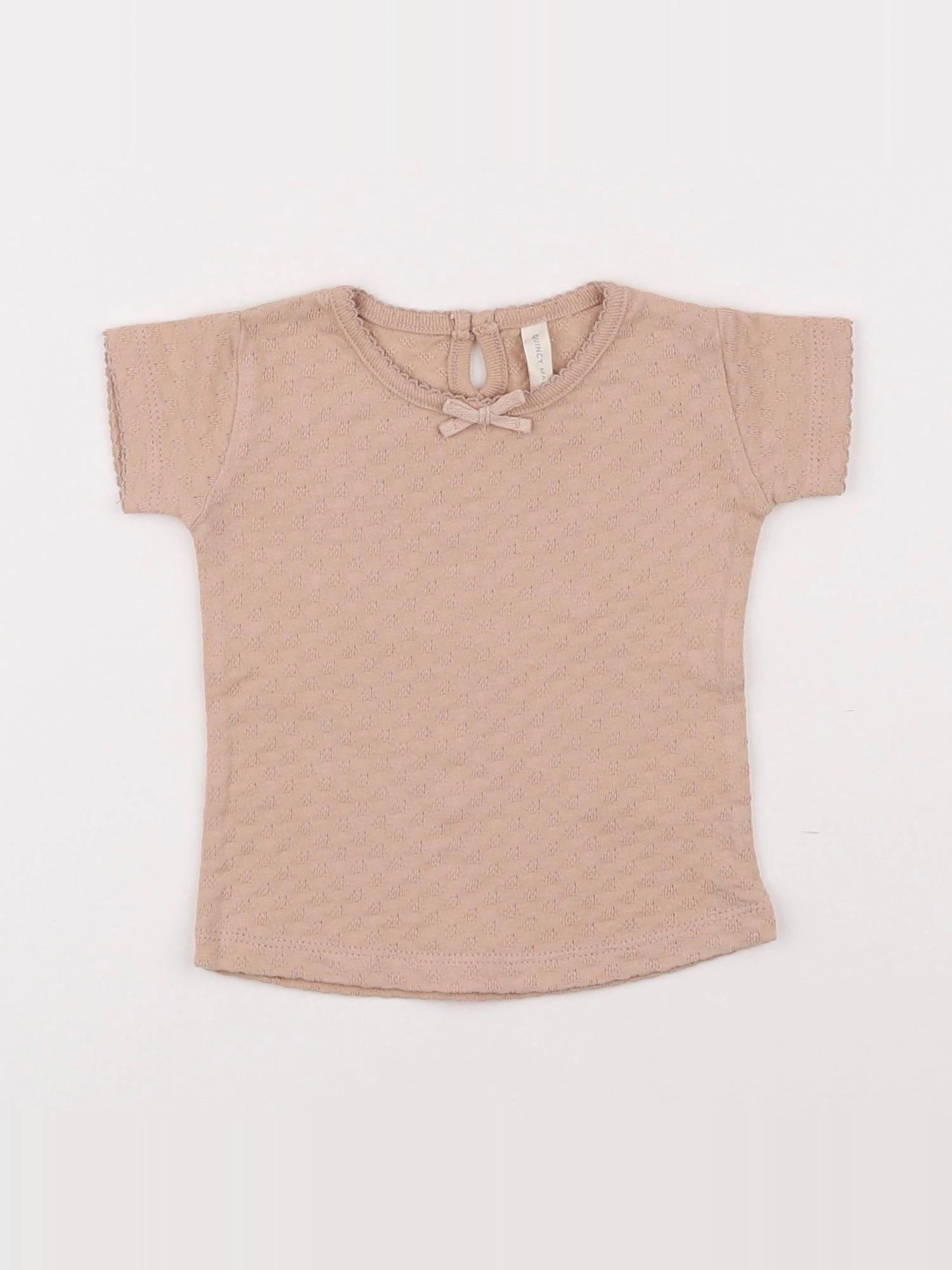Quincy Mae - tee-shirt beige - 3/6 mois