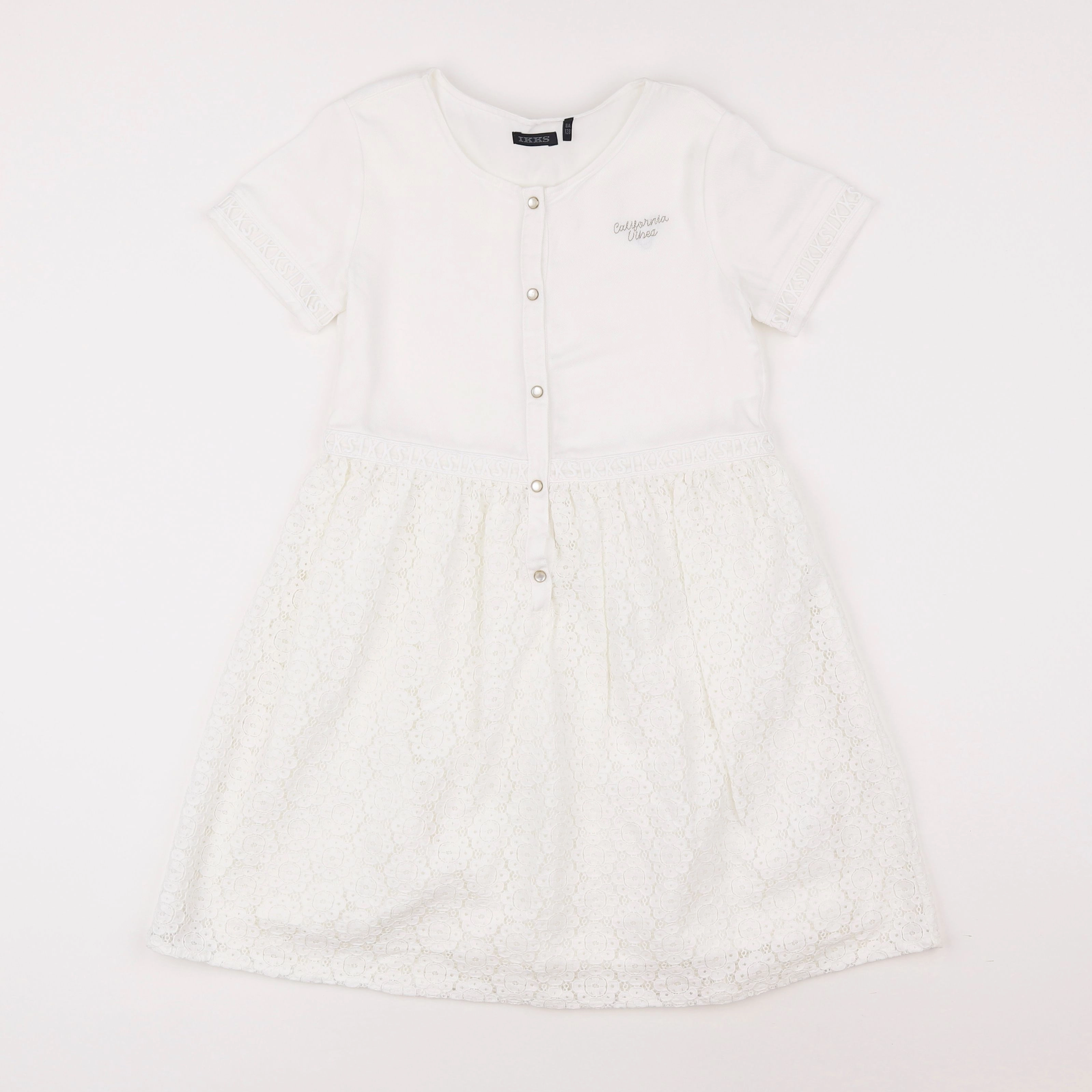 IKKS - robe blanc - 8 ans