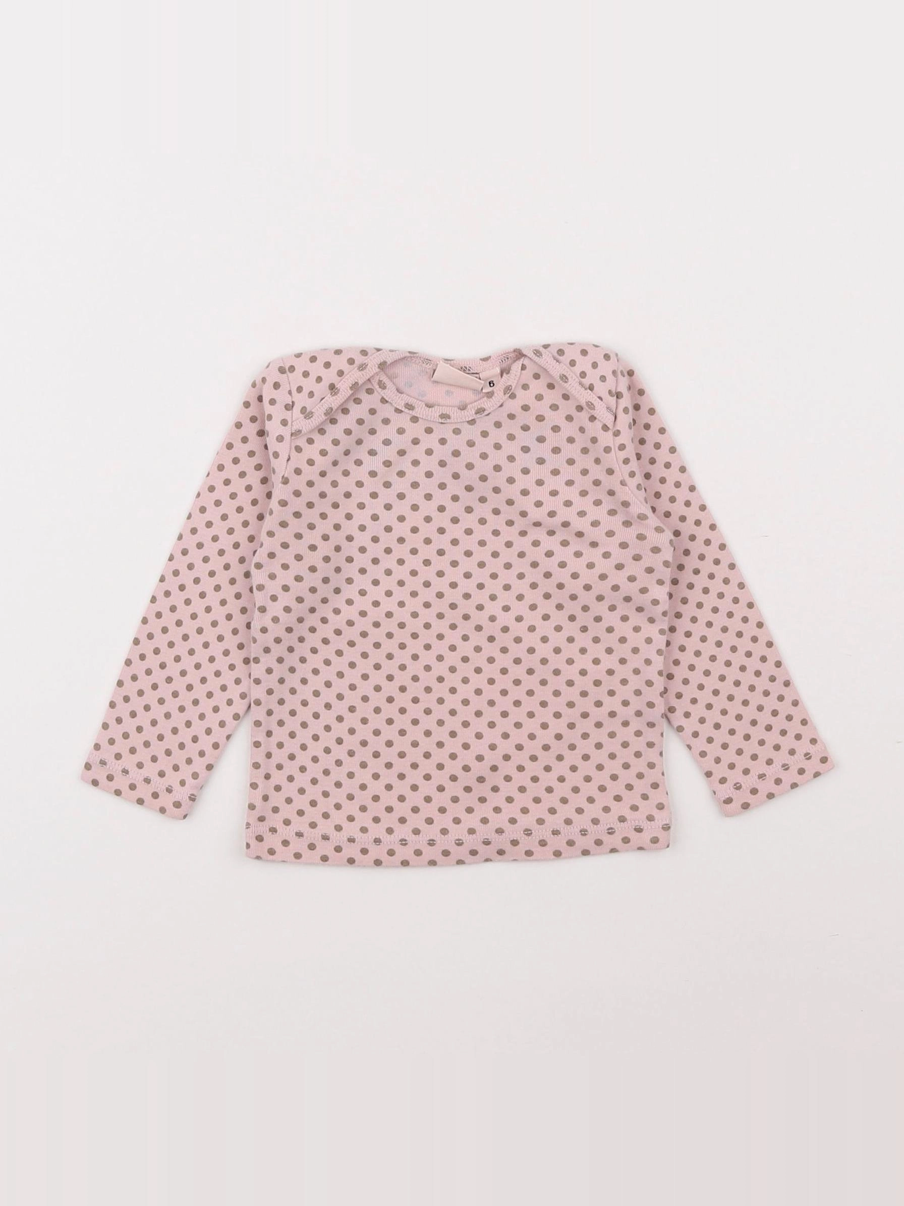 Bonton - tee-shirt rose - 6 mois