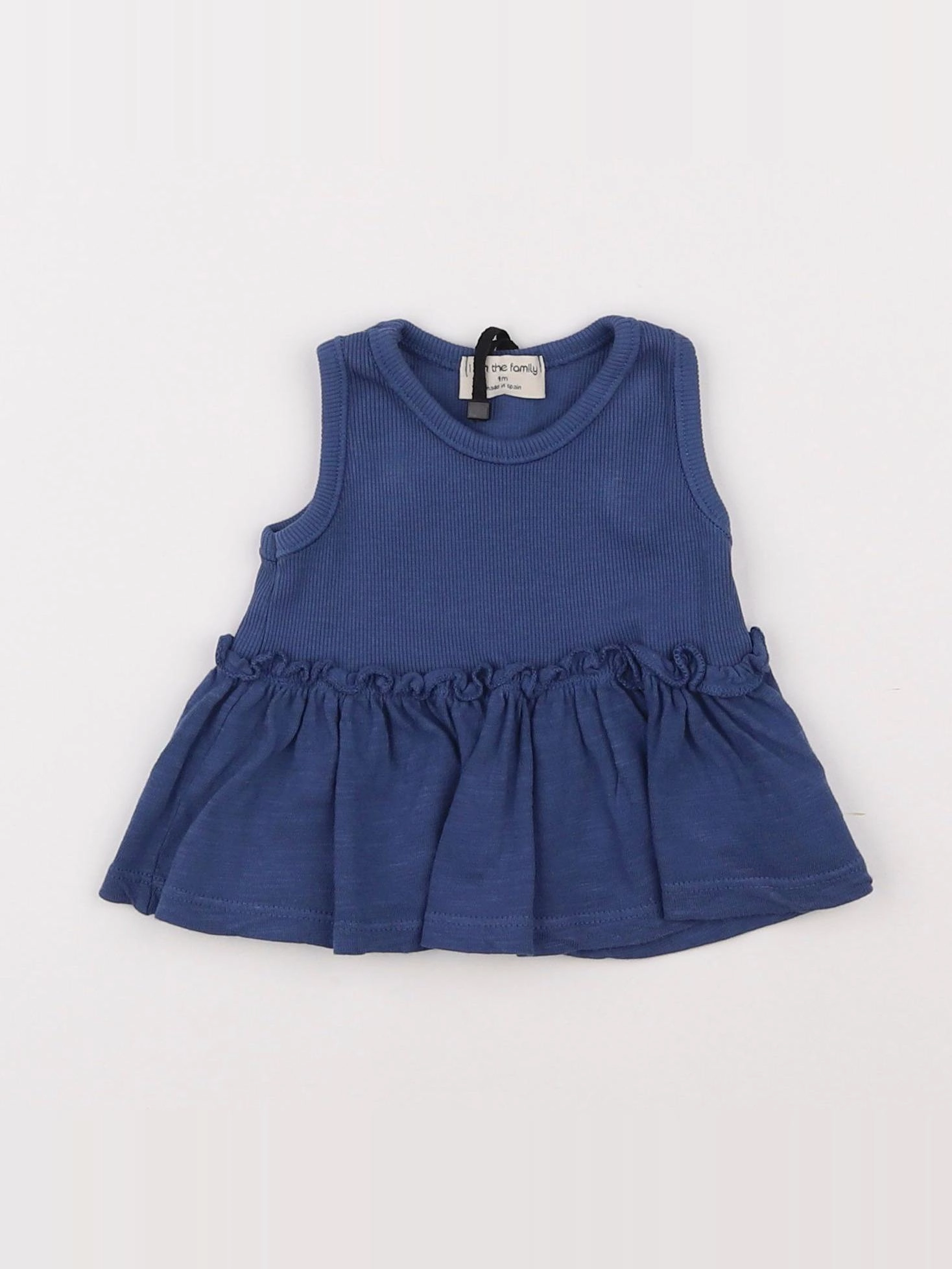 1+ In the family - robe bleu - 1 mois