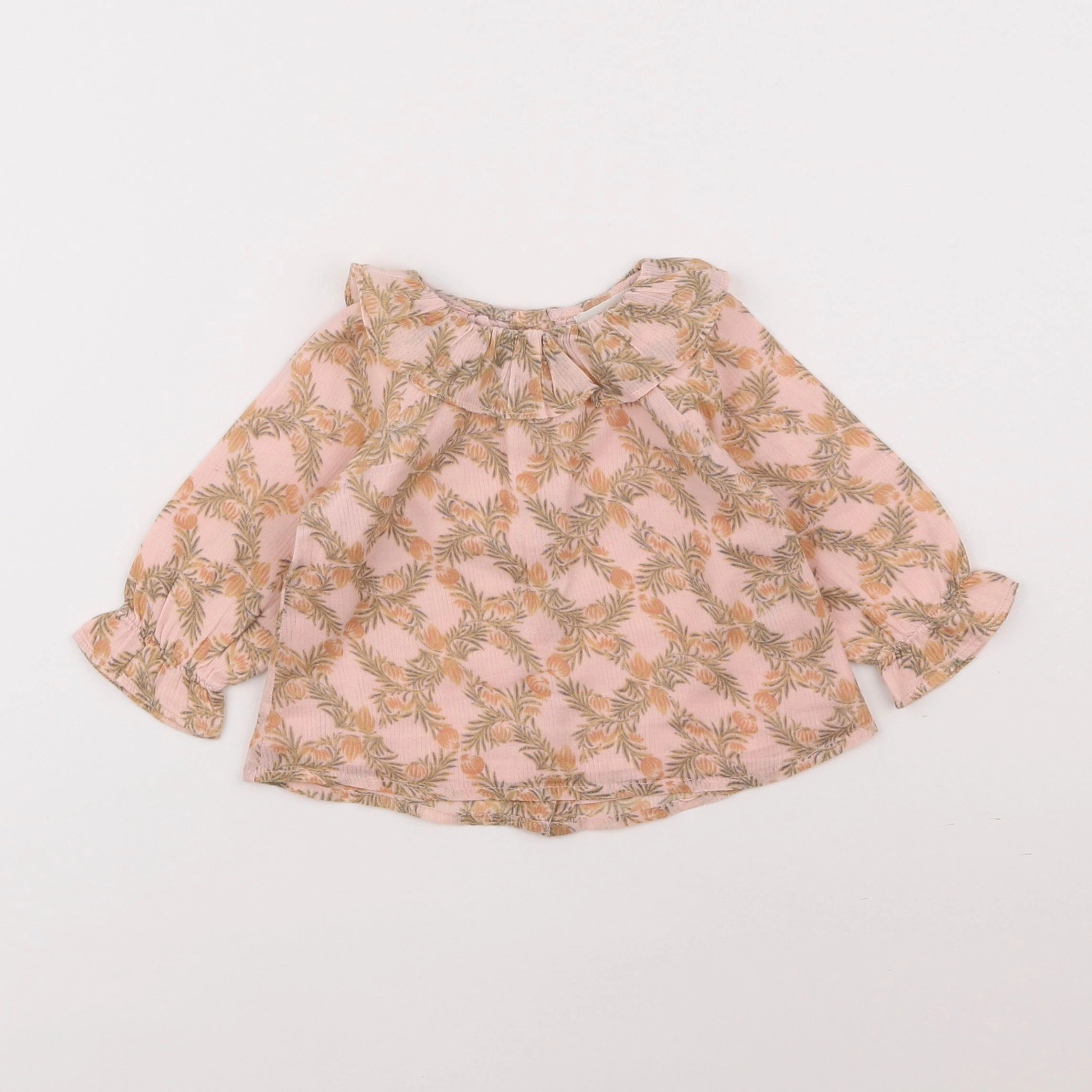 Louis Louise - blouse rose - 6 mois