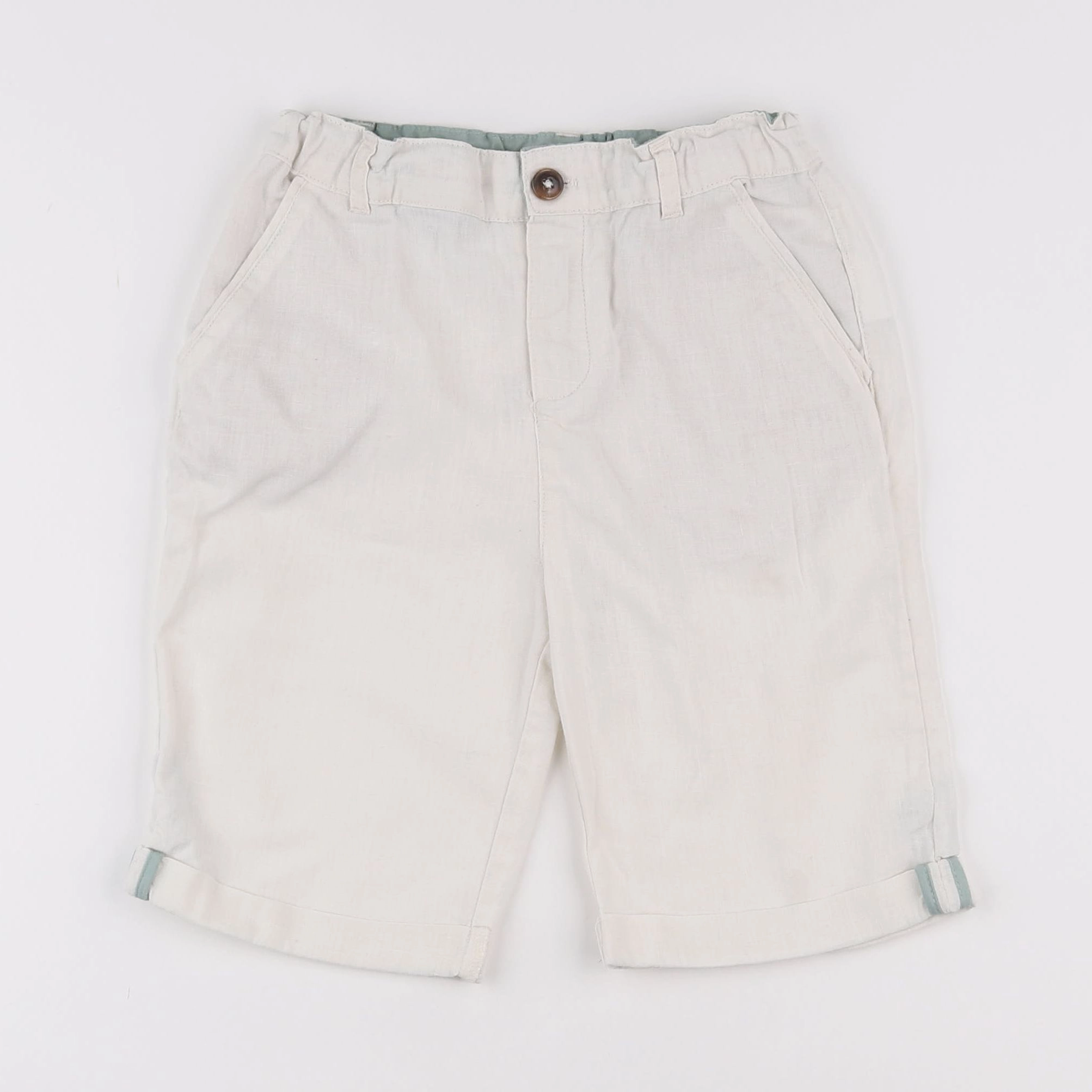 Vertbaudet - short beige - 8 ans