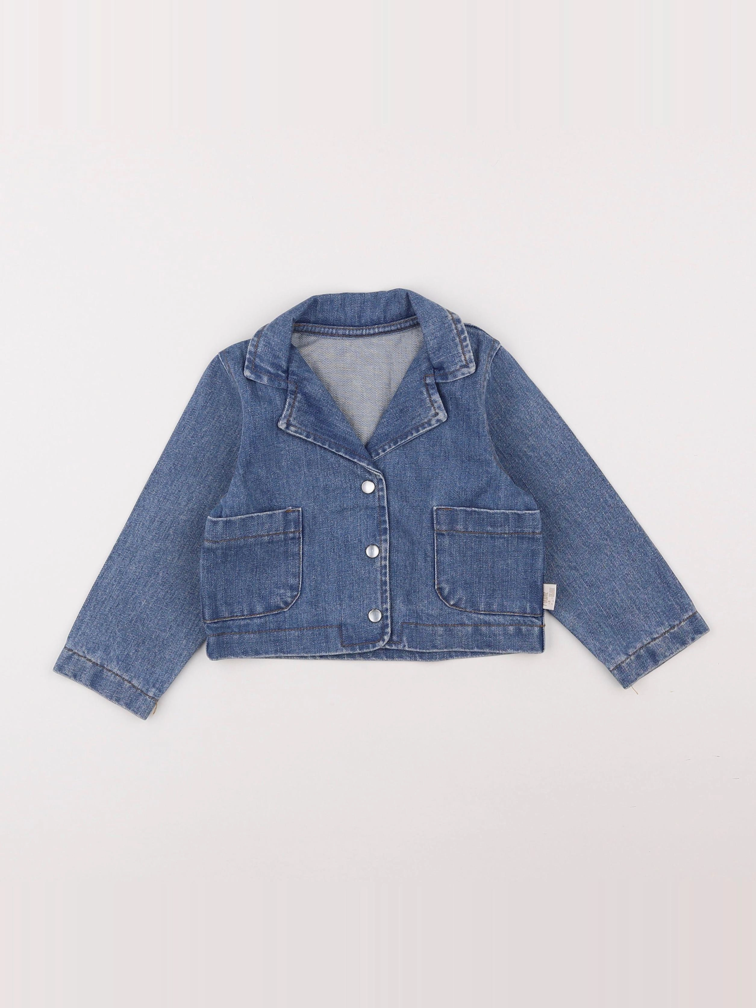 Poudre Organic - veste bleu - 12 mois