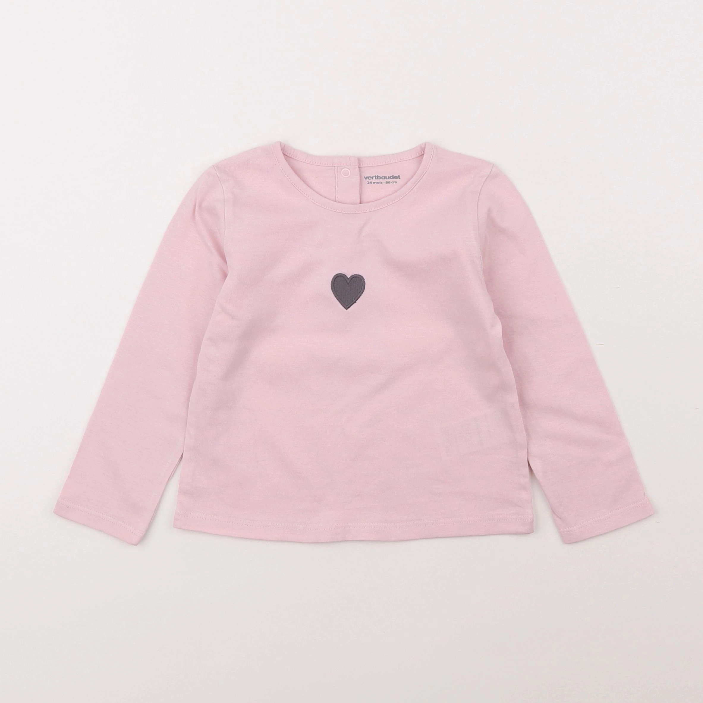 Vertbaudet - tee-shirt rose - 2 ans