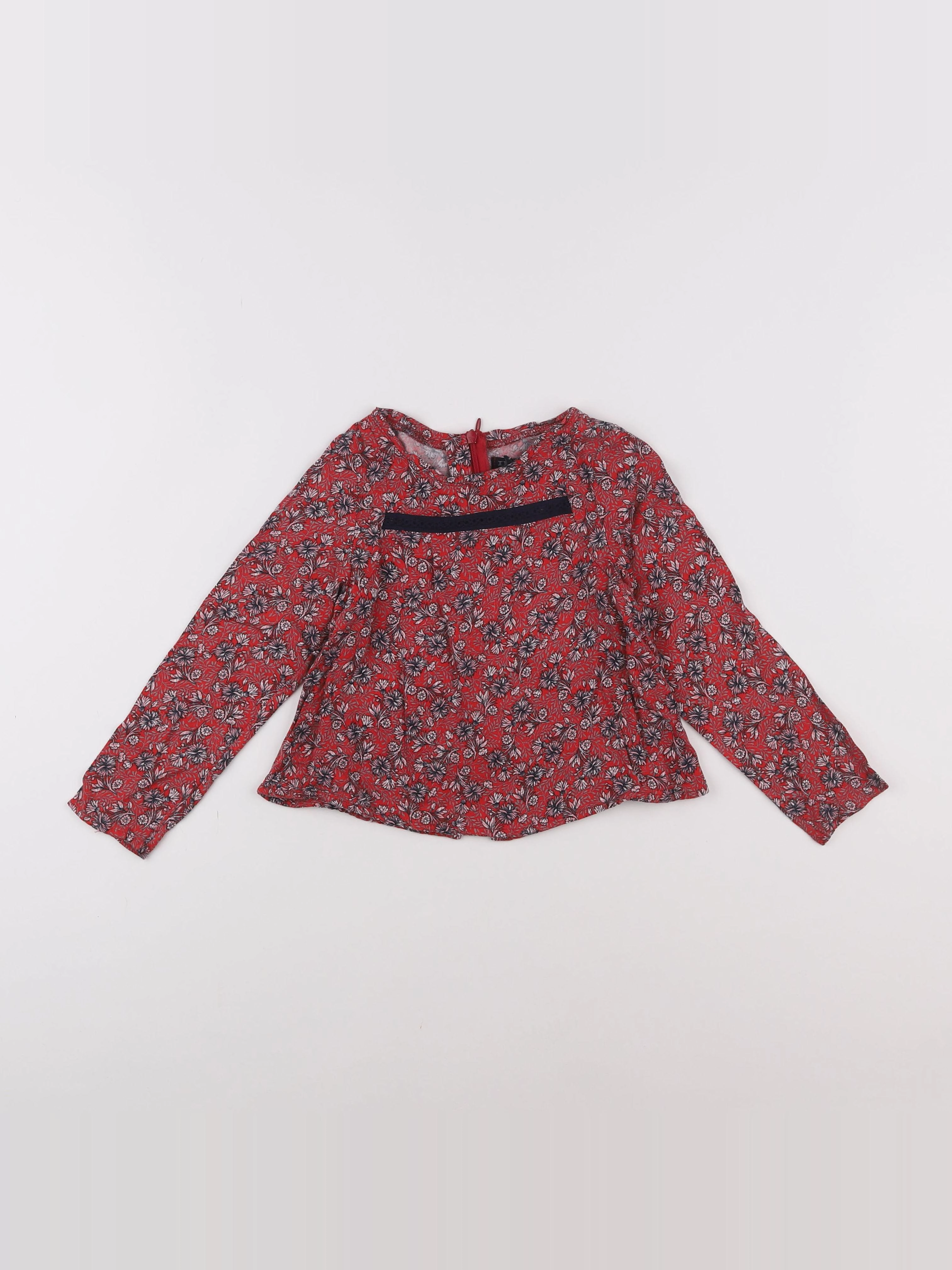 IKKS - blouse rouge - 4 ans