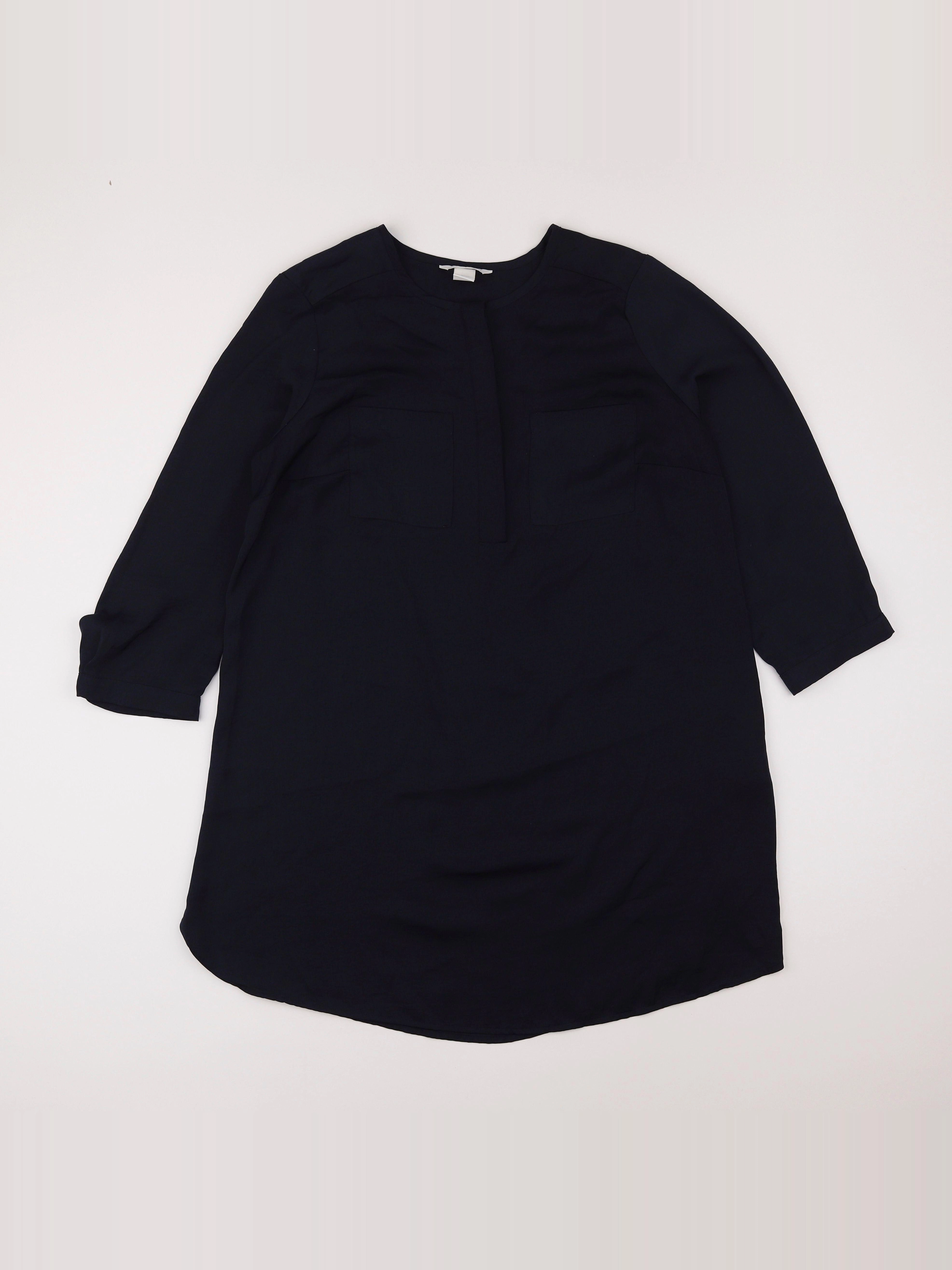 H&M - blouse grossesse bleu - m