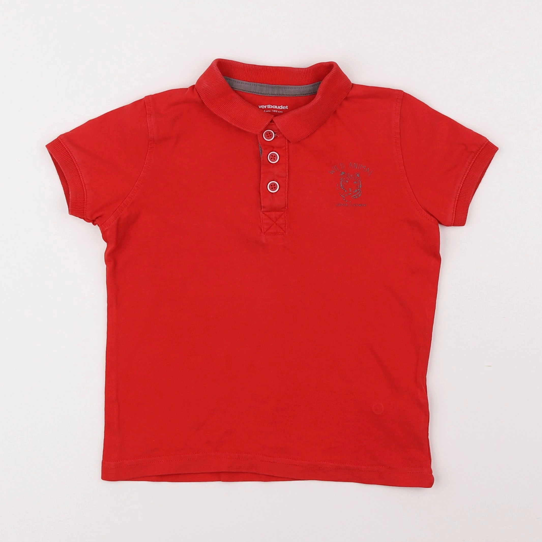 Vertbaudet - tee-shirt rouge - 4 ans