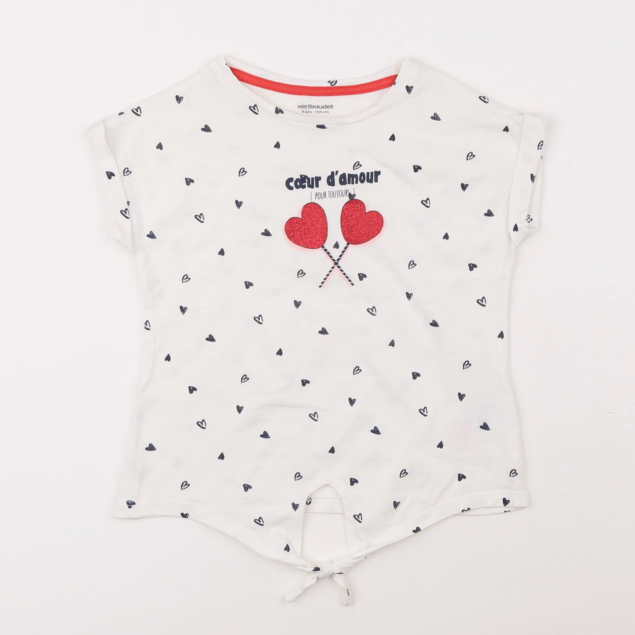 Vertbaudet - tee-shirt blanc - 4 ans