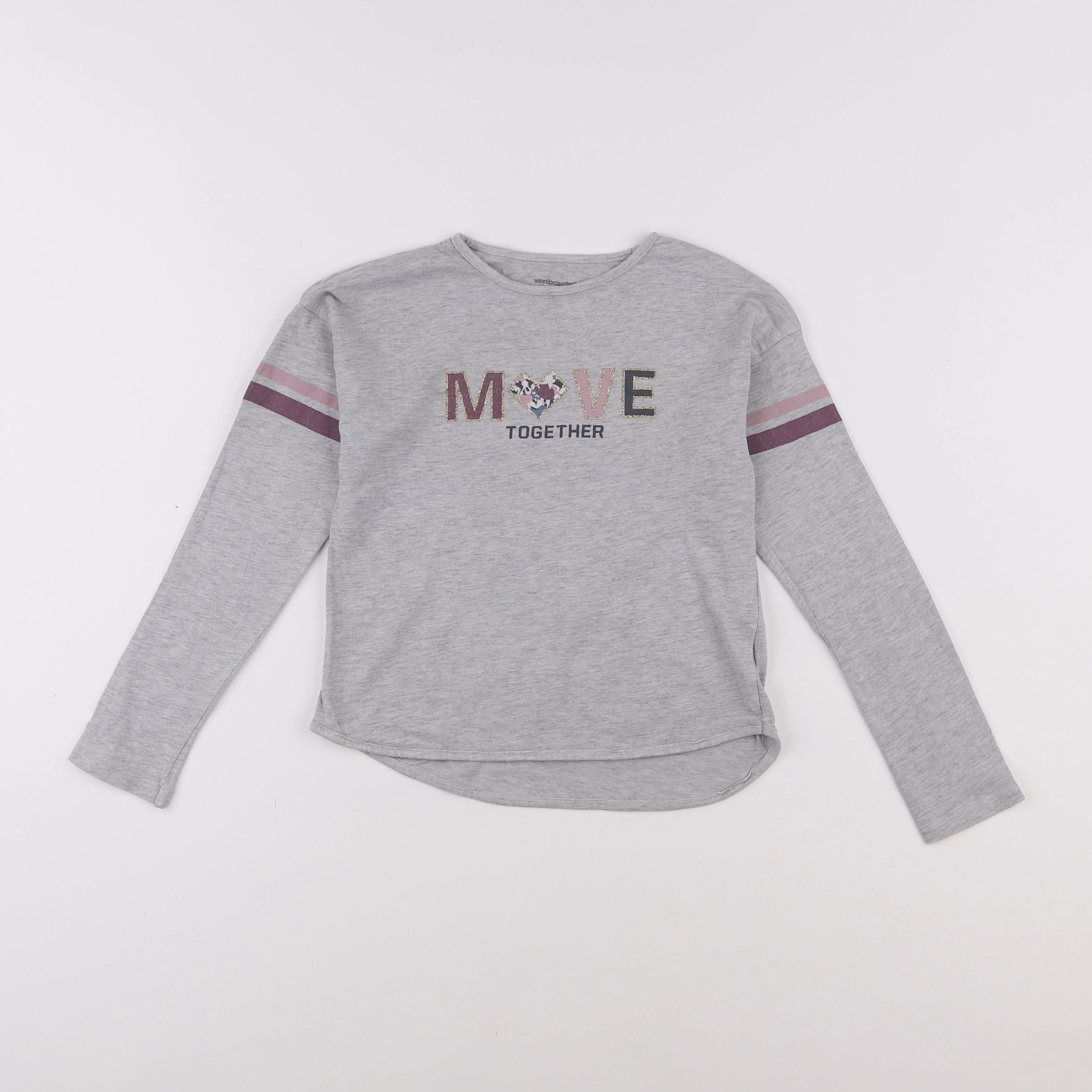 Vertbaudet - tee-shirt gris - 8 ans