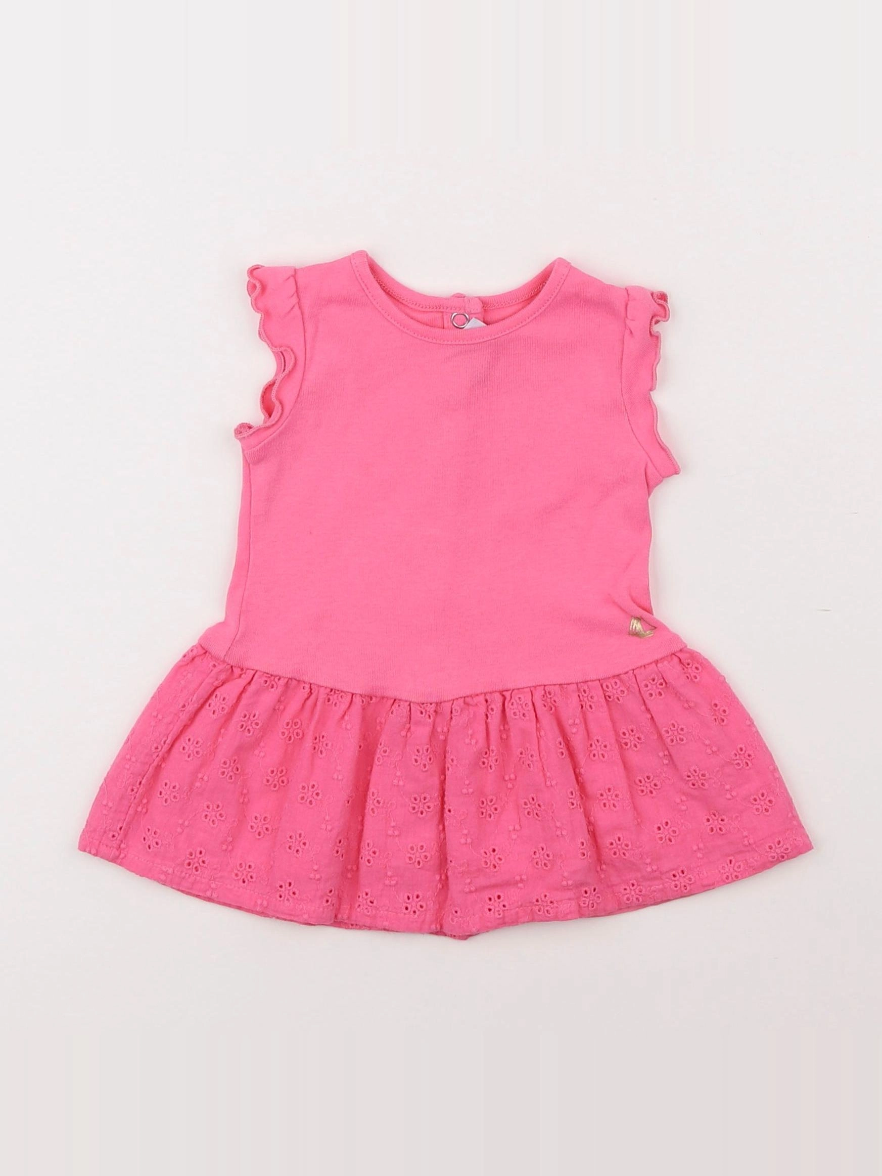 Petit Bateau - robe rose - 3 mois
