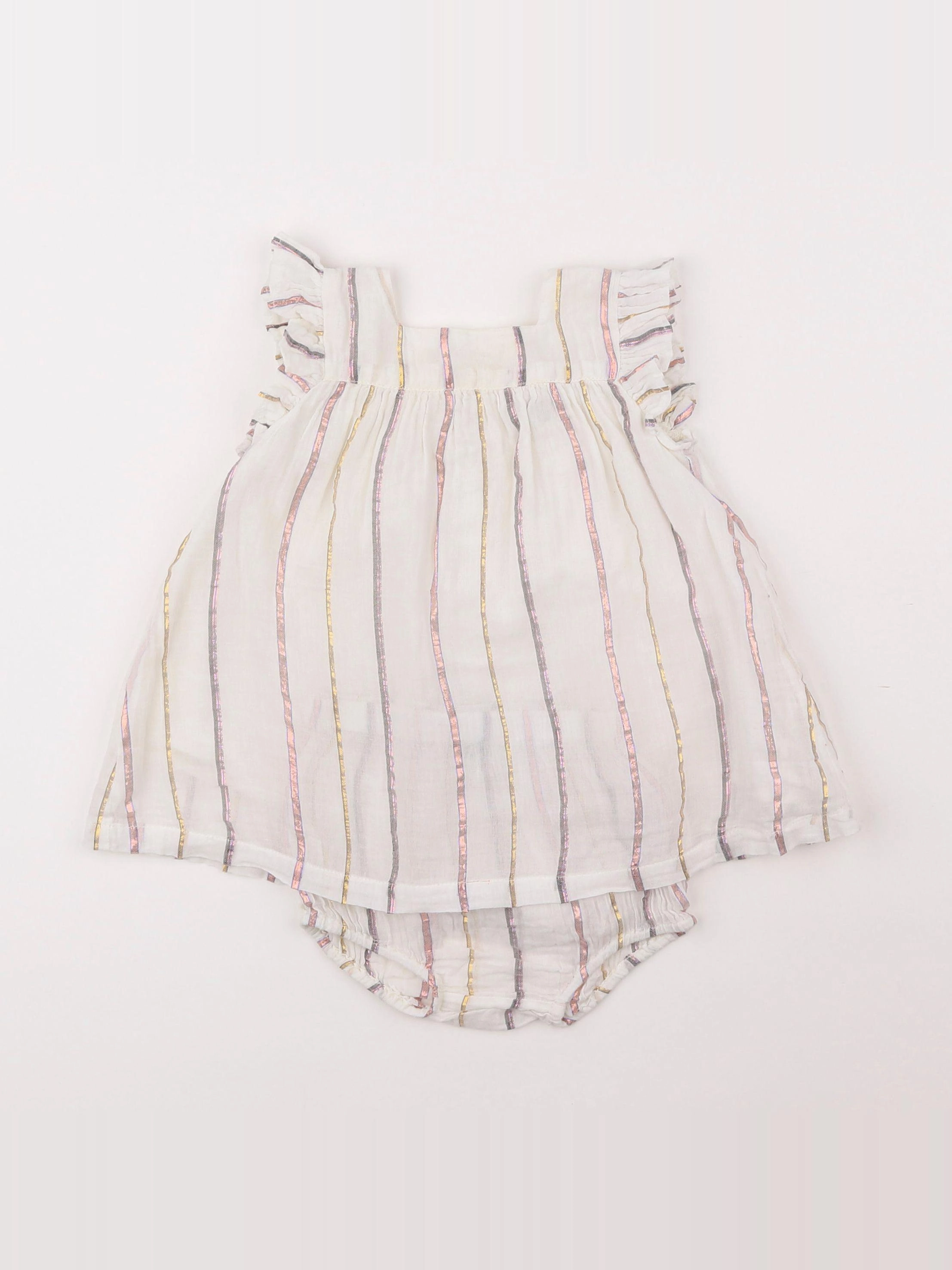 Bonton - robe blanc - 6 mois
