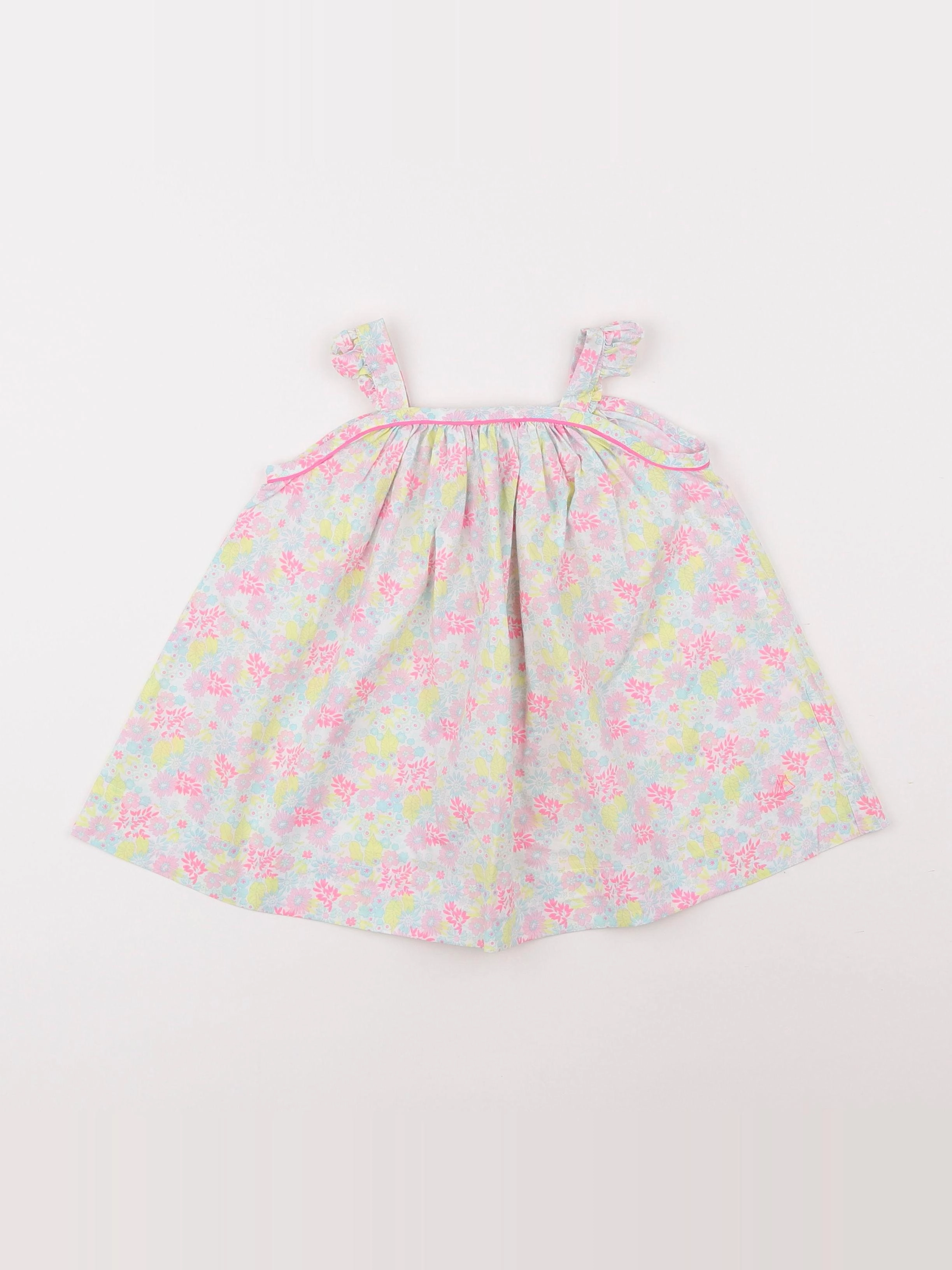 Petit Bateau - robe multicolore - 6 mois