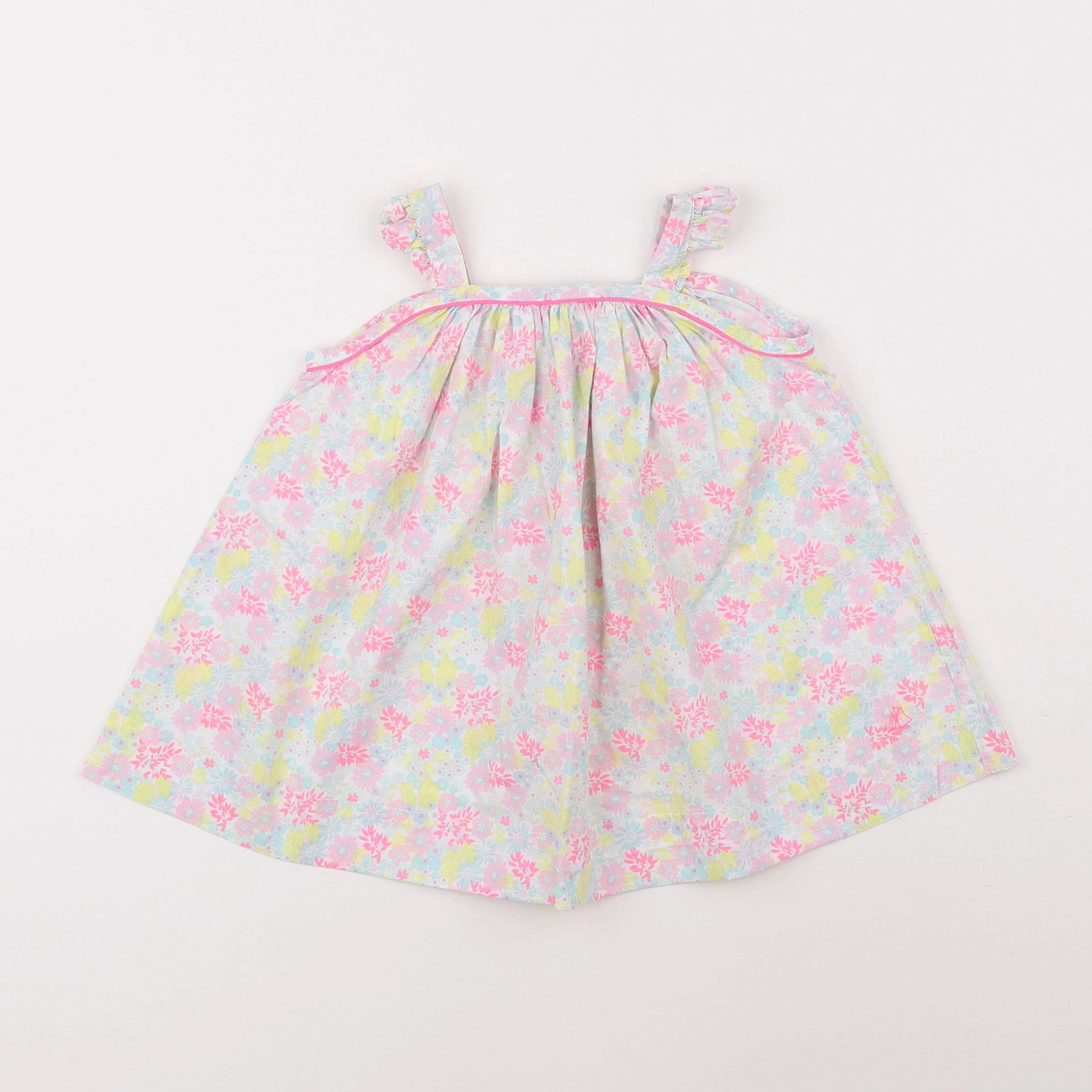 Petit Bateau - robe multicolore - 6 mois