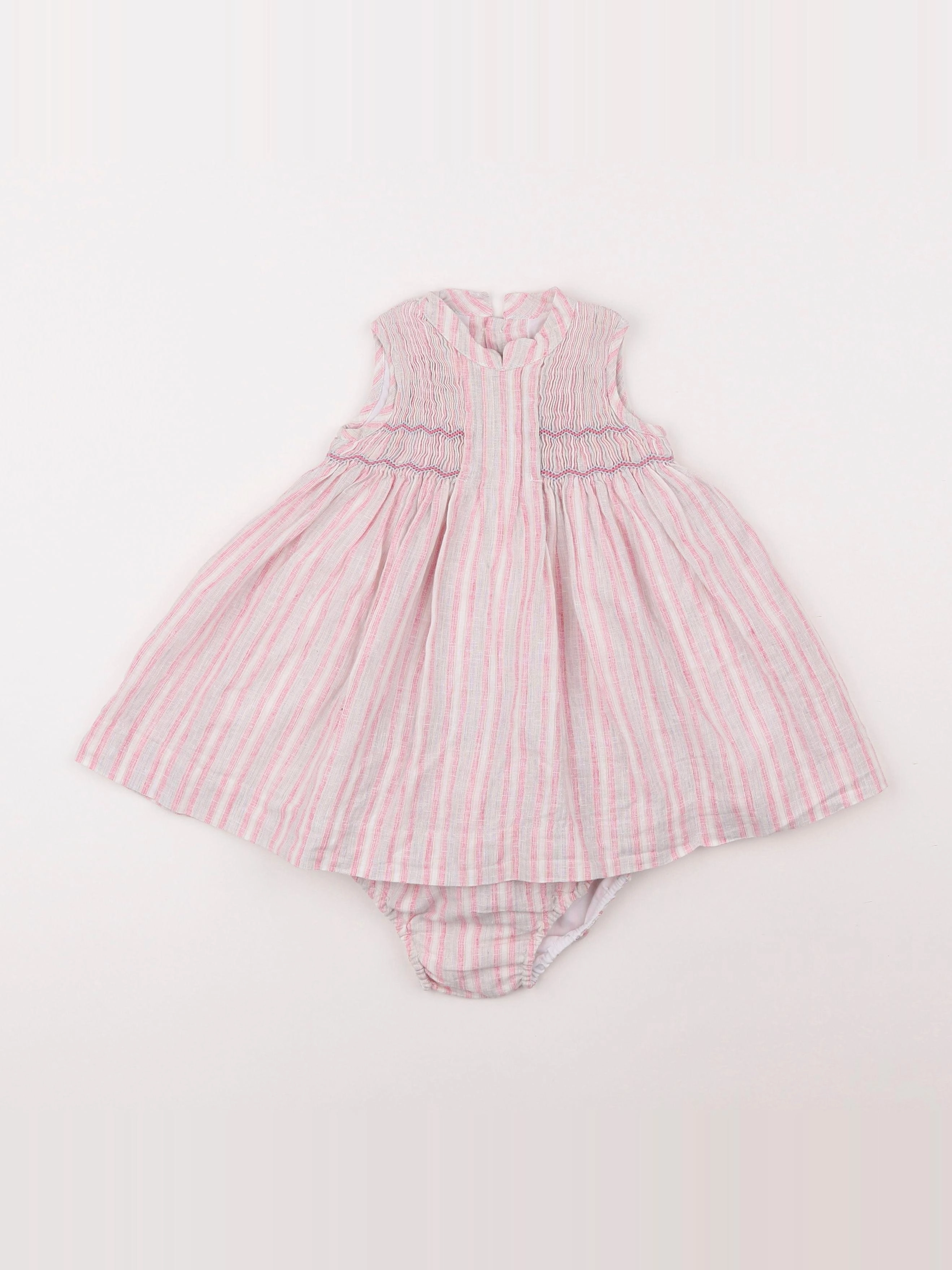 Neck & Neck - robe rose - 6 mois