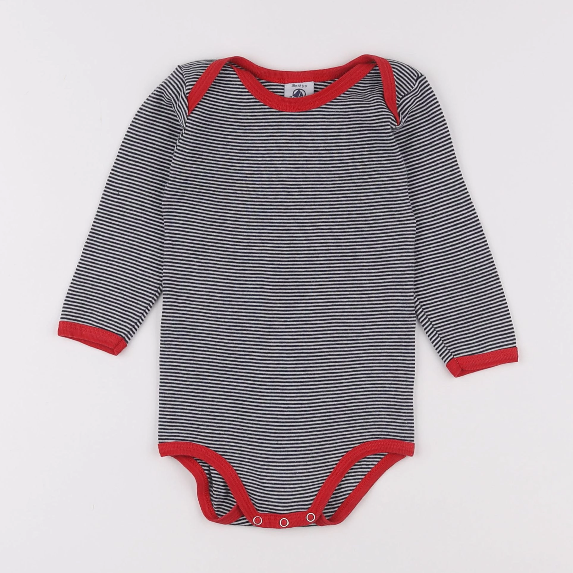 Petit Bateau - body bleu - 18 mois