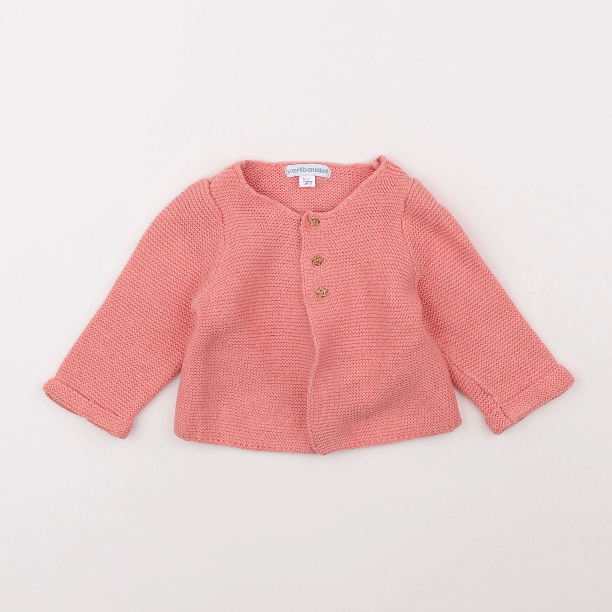 Vertbaudet - gilet rose - 3 mois