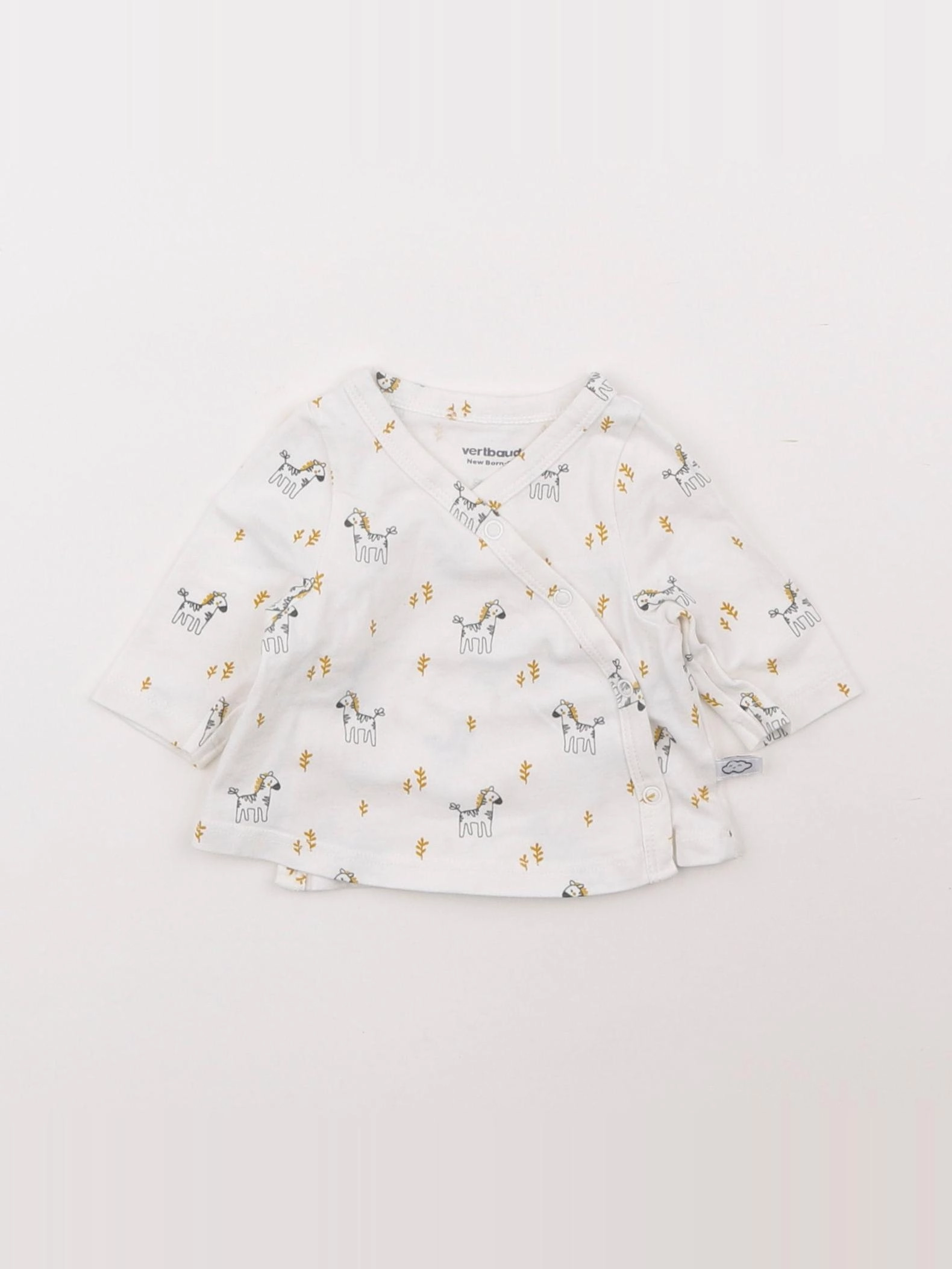 Vertbaudet - tee-shirt blanc - 0 mois