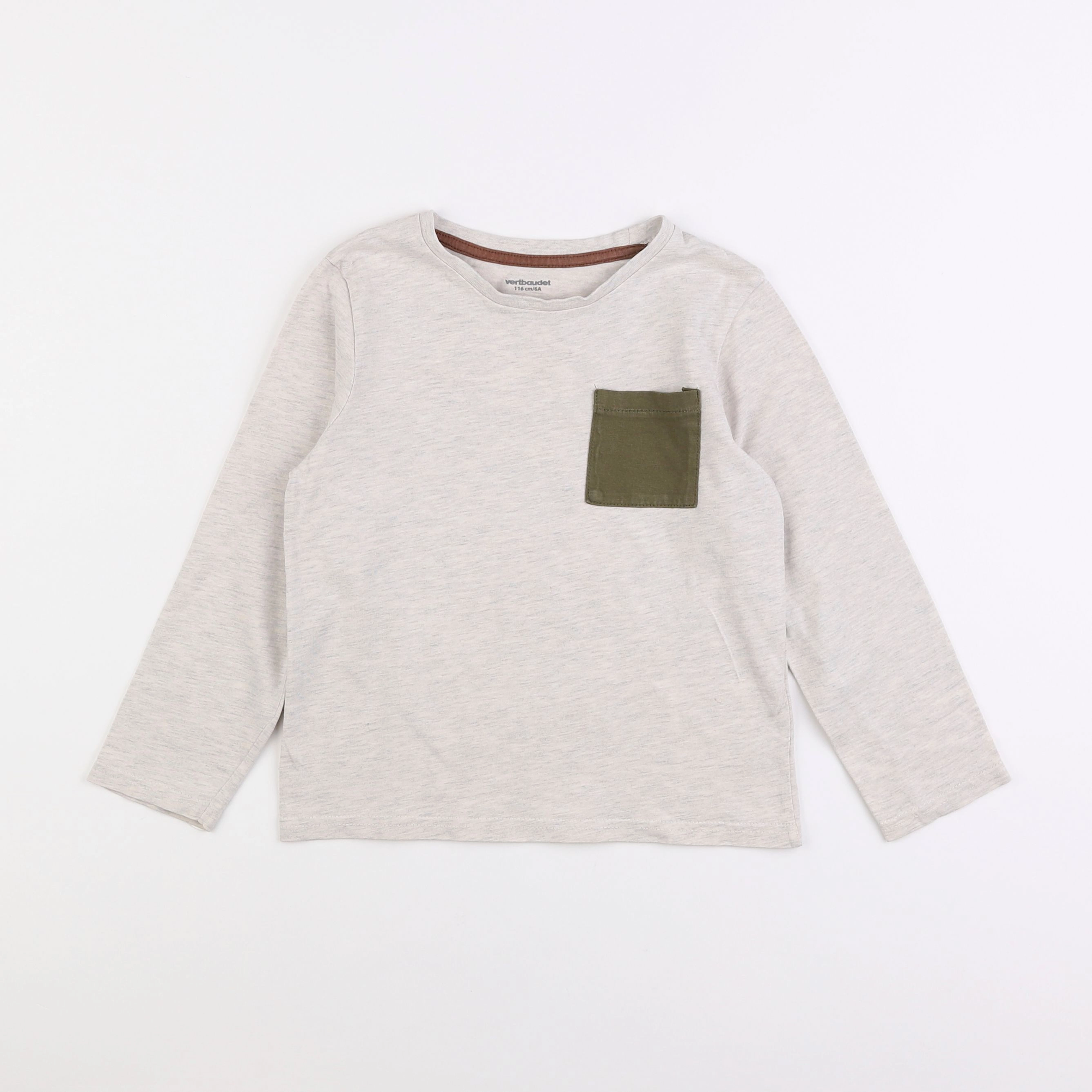 Vertbaudet - tee-shirt gris - 6 ans