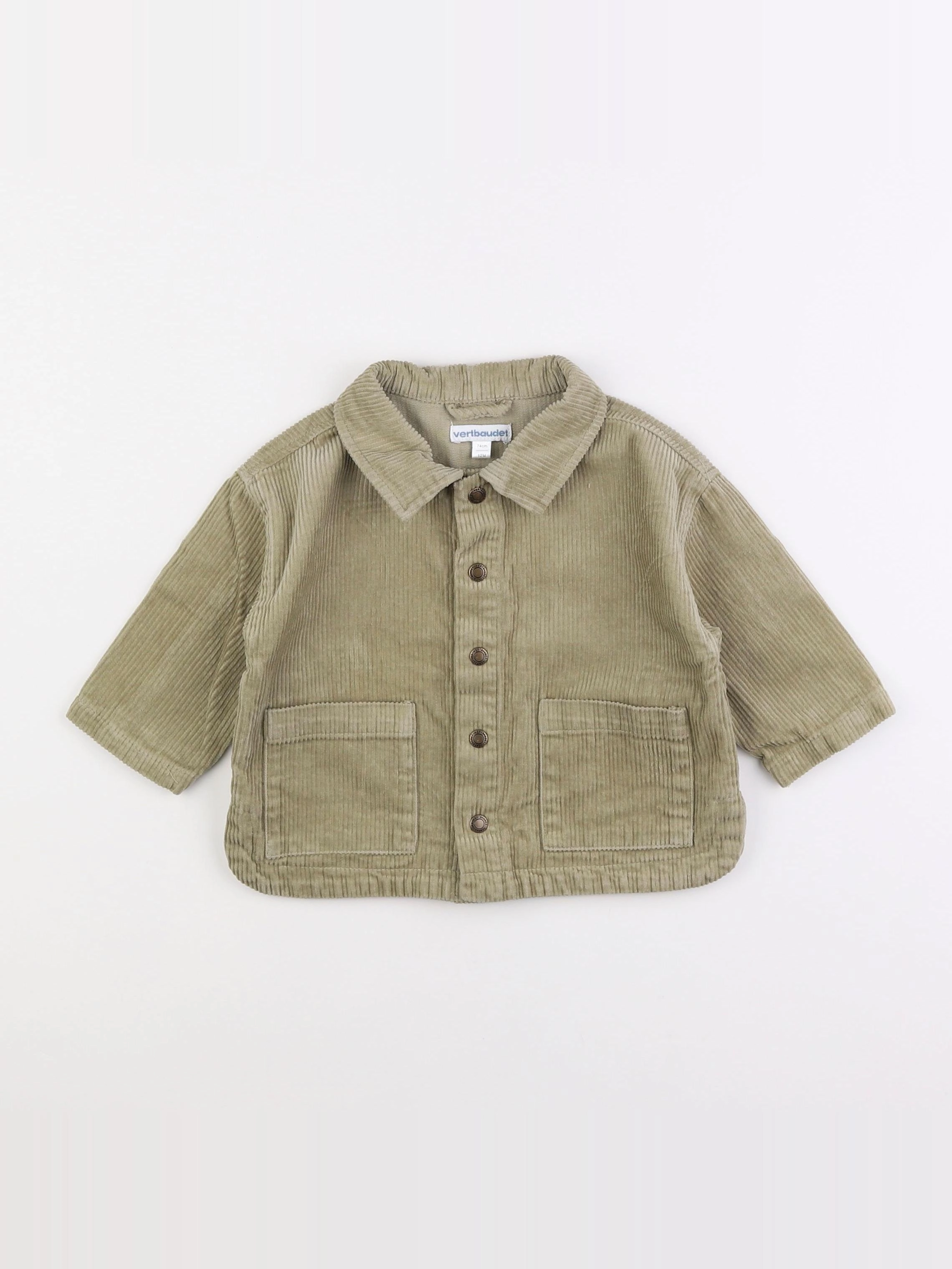Vertbaudet - sur-chemise vert - 12 mois
