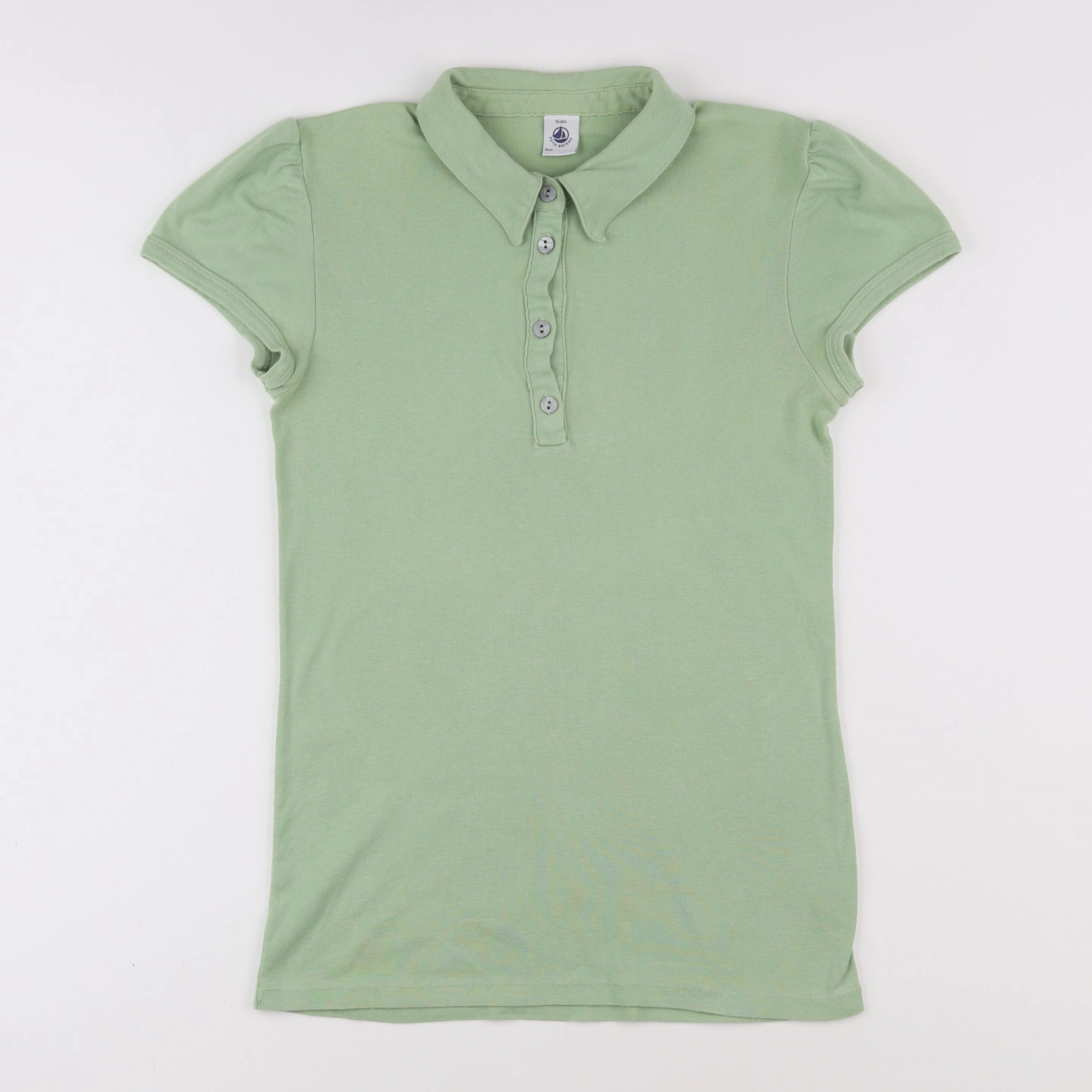 Petit Bateau - tee-shirt vert - 16 ans