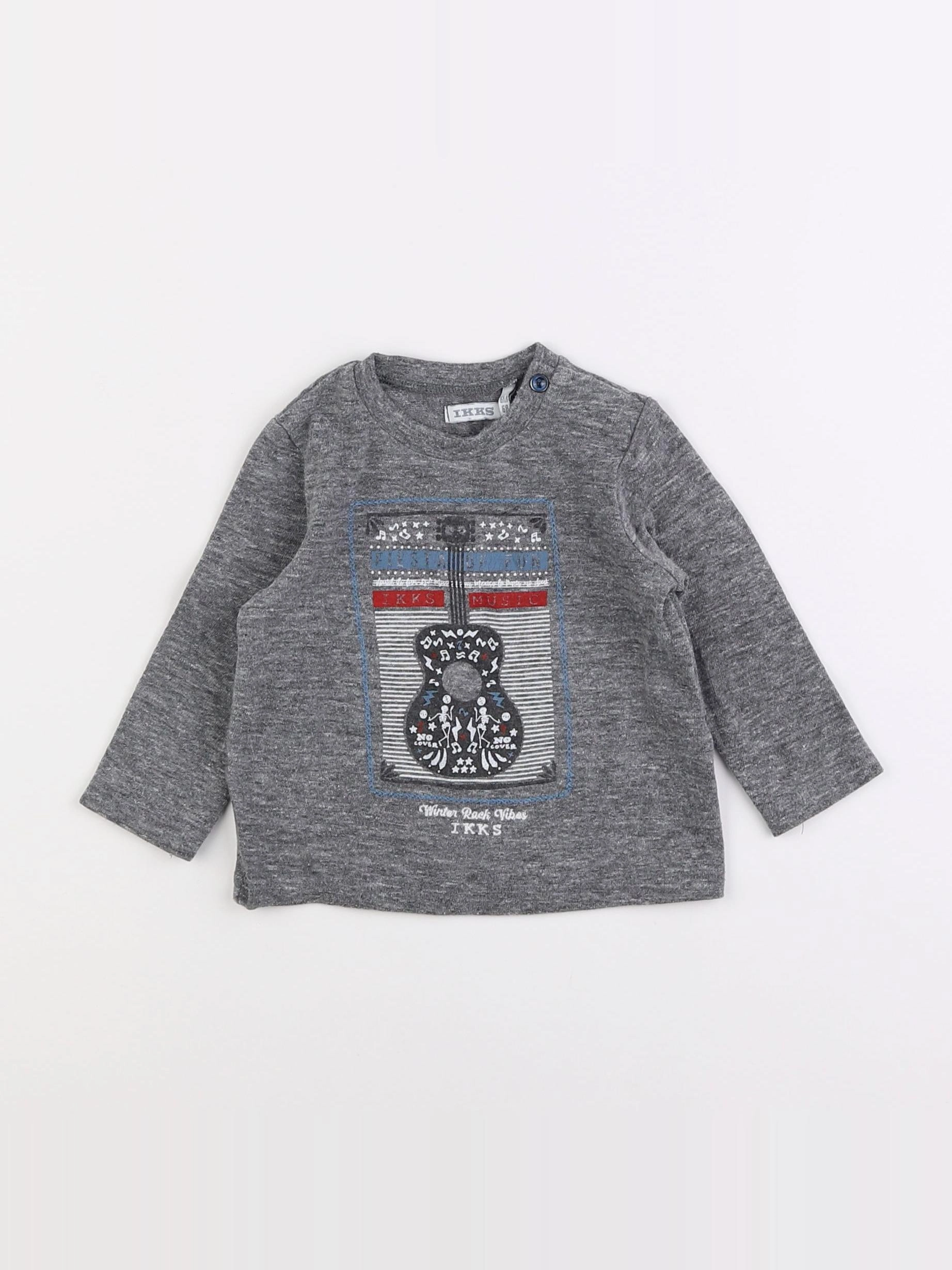IKKS - tee-shirt gris - 6 mois
