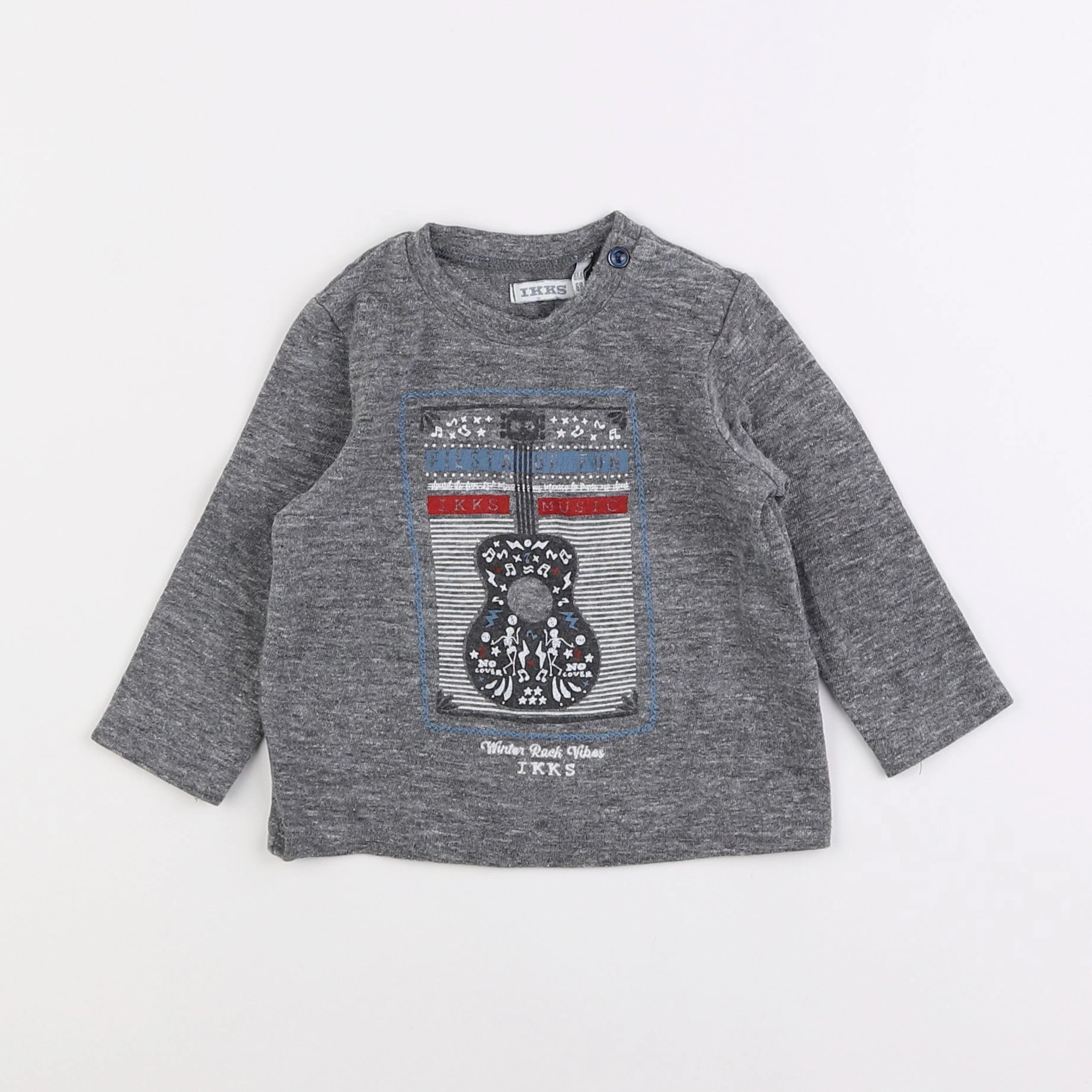 IKKS - tee-shirt gris - 6 mois
