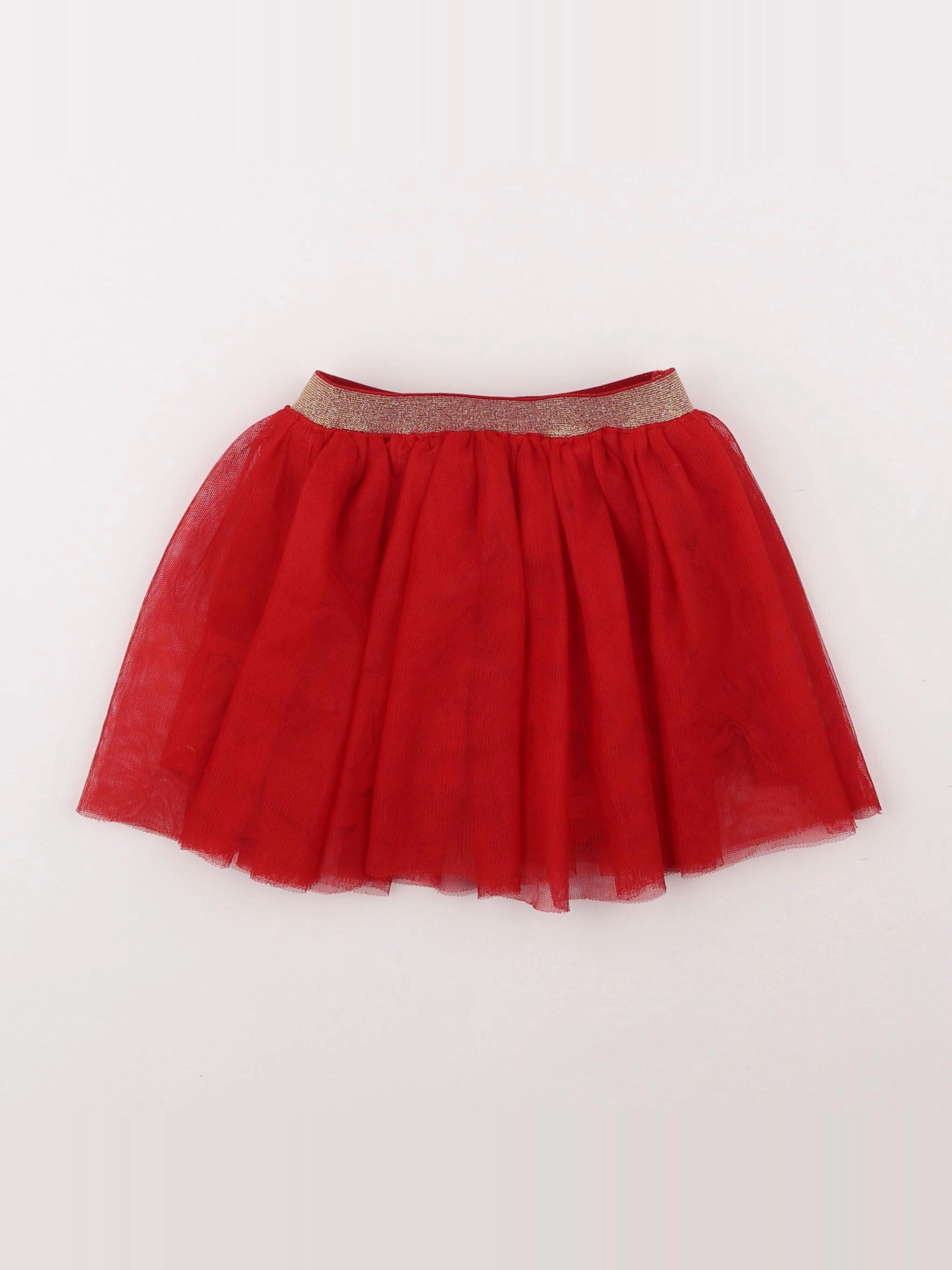 Vertbaudet - jupe rouge - 3 ans