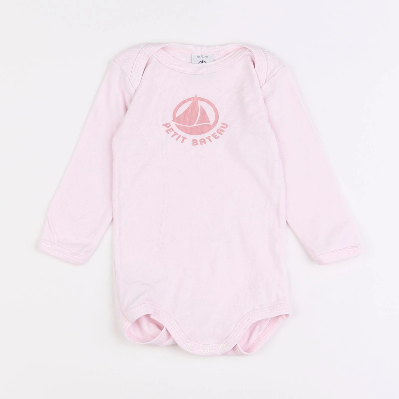 Petit Bateau - body rose - 6 mois