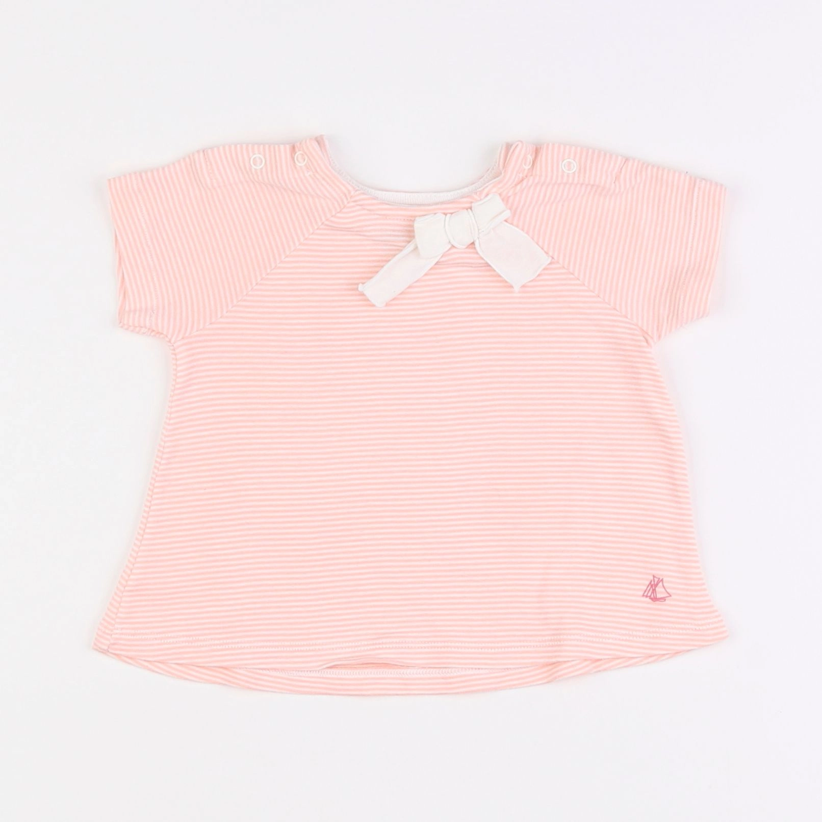 Petit Bateau - tee-shirt rose - 12 mois