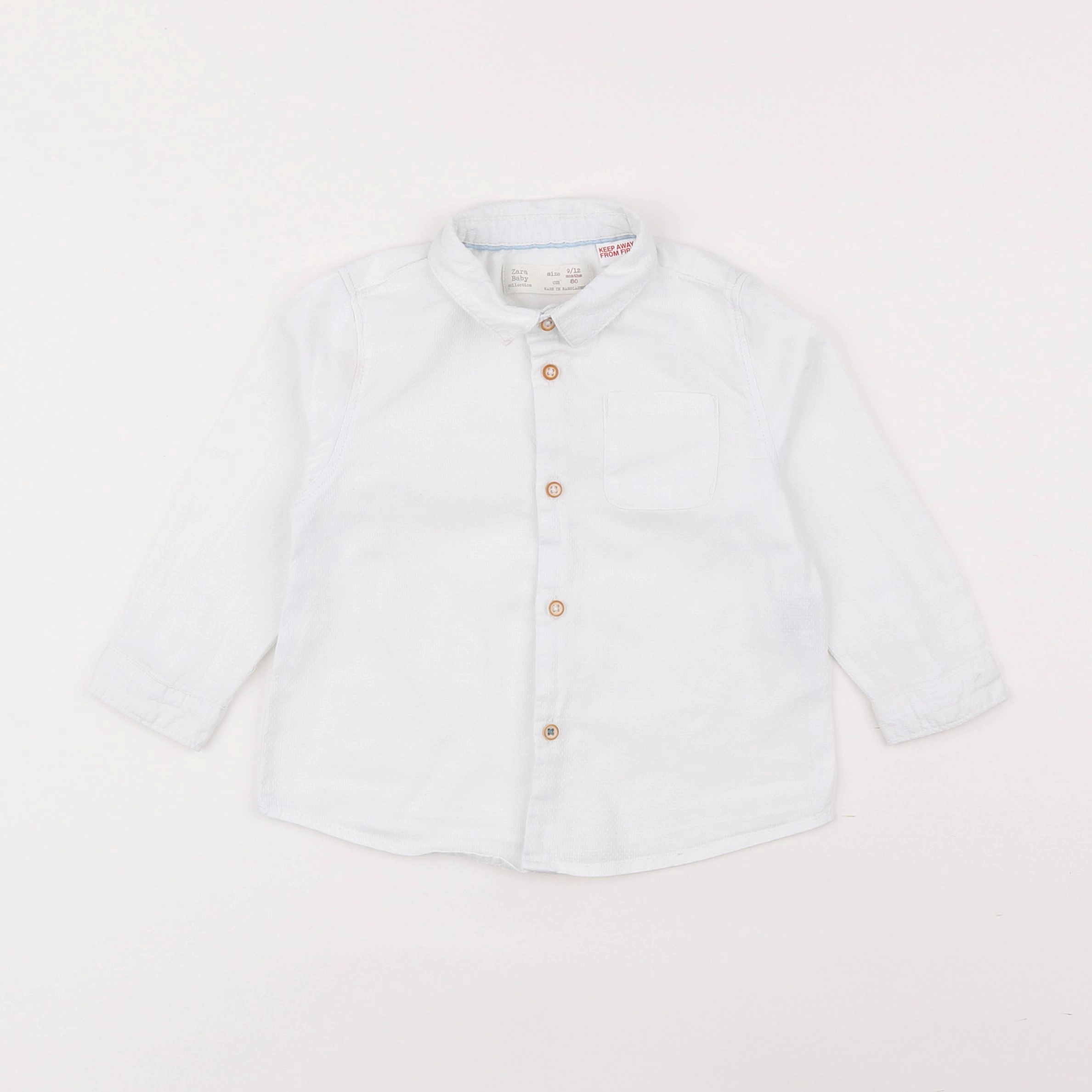 Zara - chemise blanc - 9/12 mois