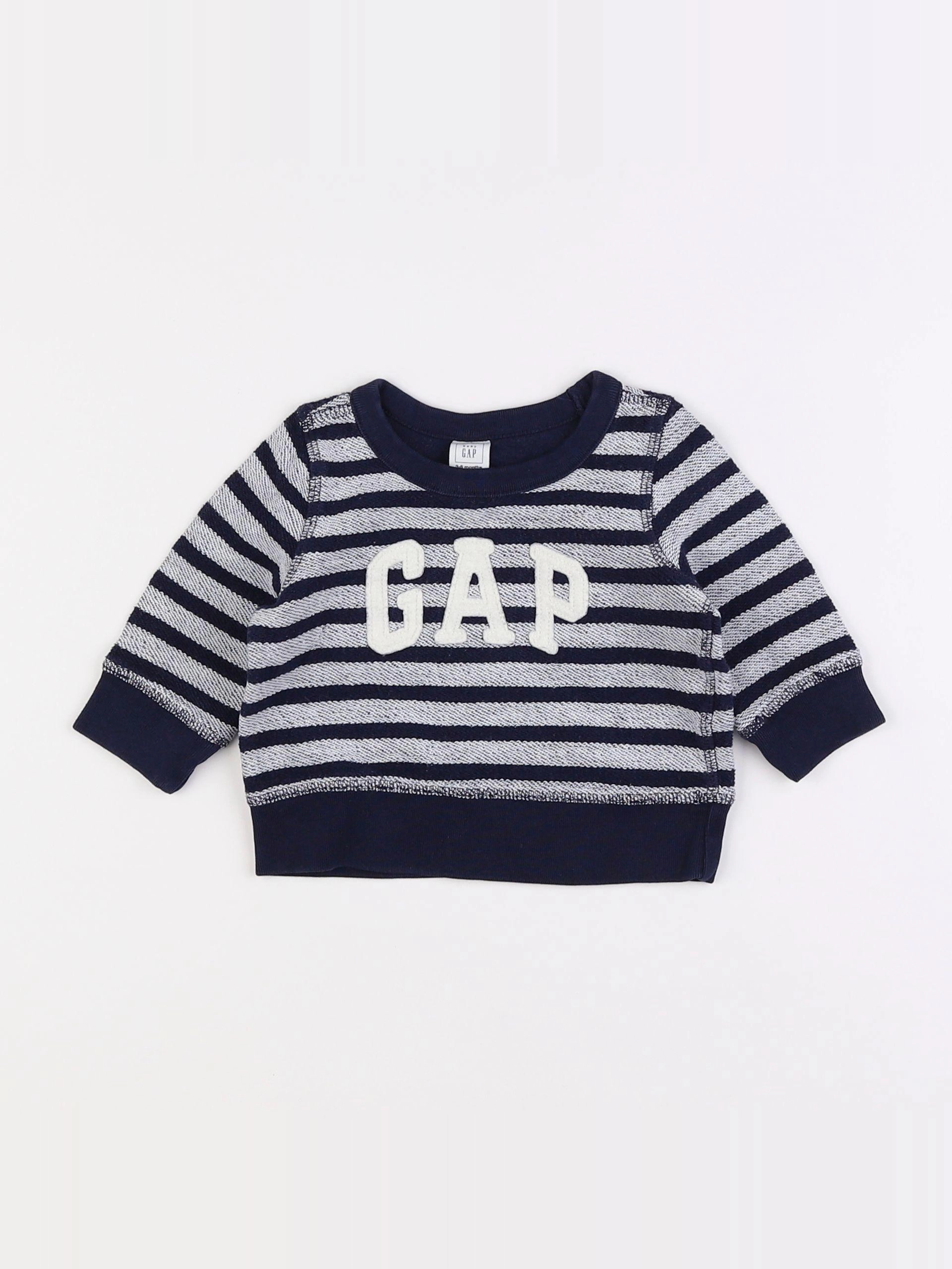GAP - sweat bleu - 3/6 mois