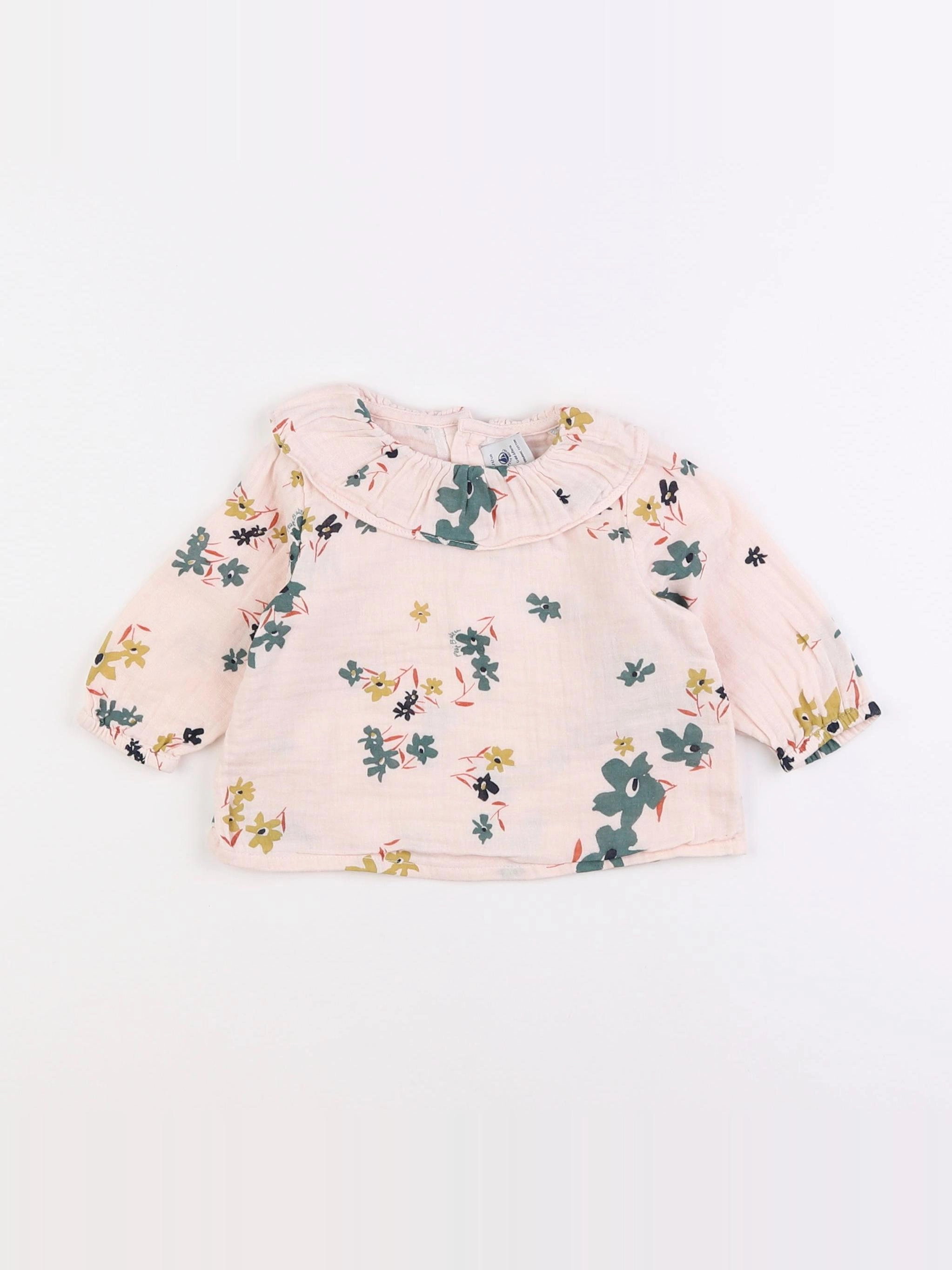 Petit Bateau - blouse rose - 6 mois