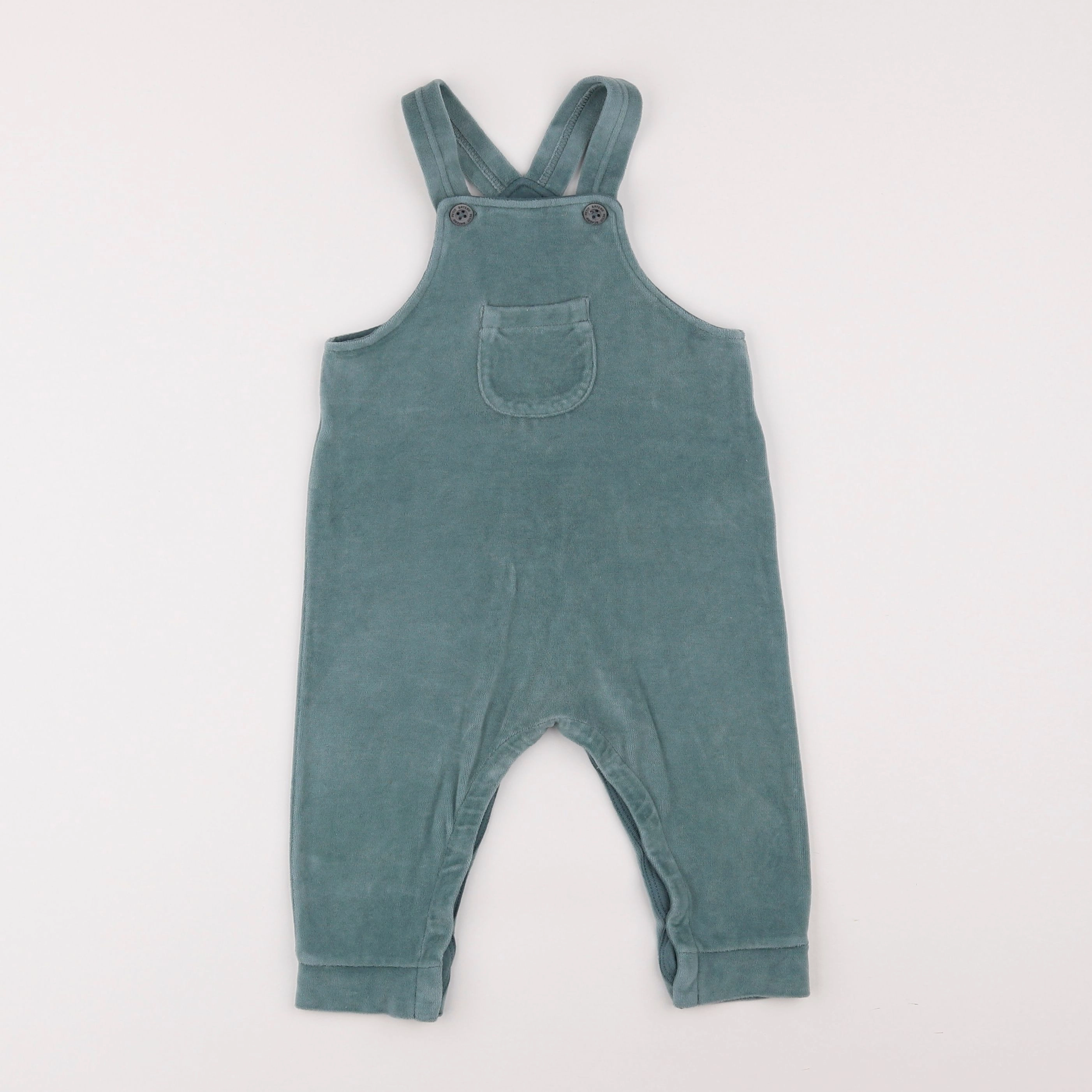 Petit Bateau - salopette vert - 12 mois