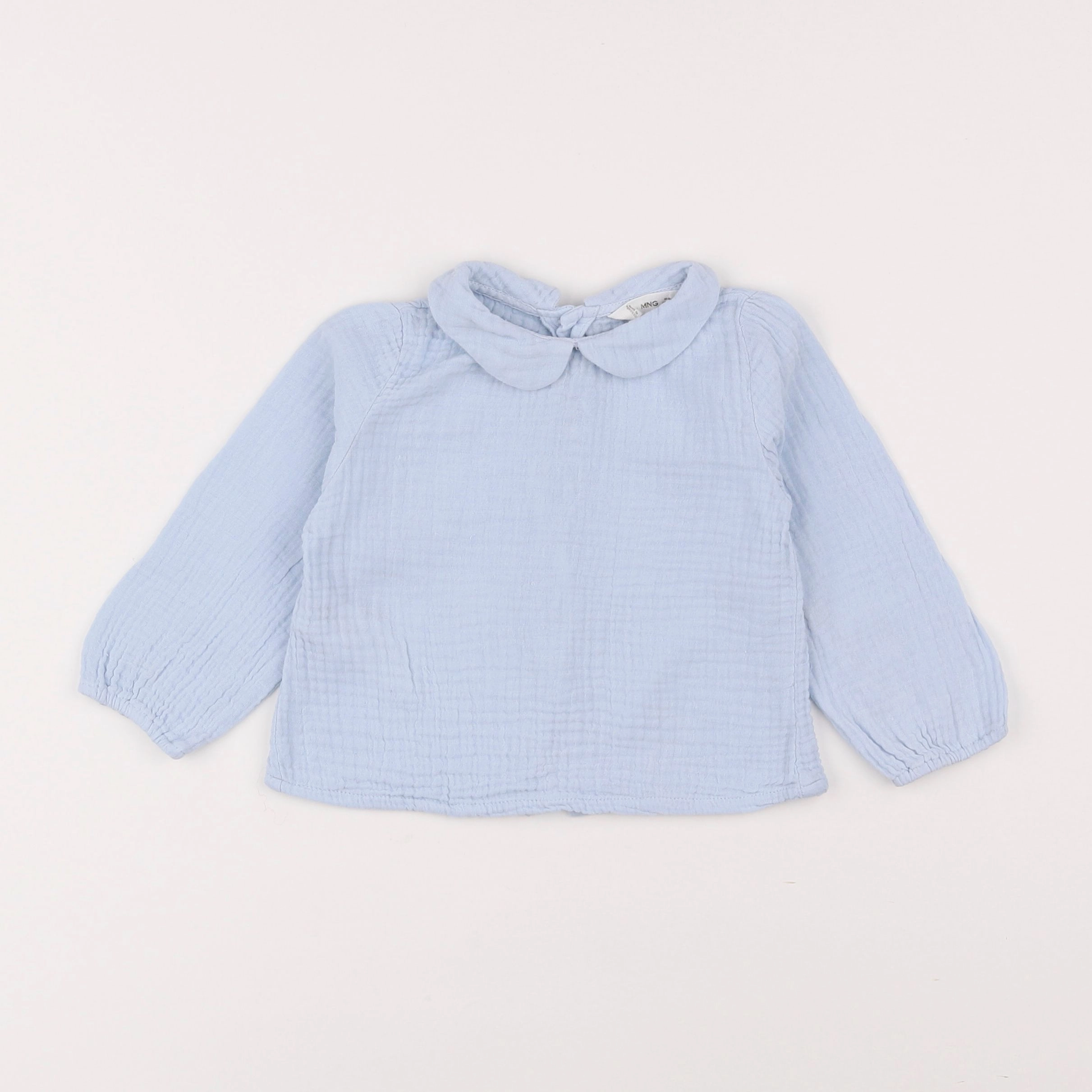 Mango - blouse bleu - 12/18 mois