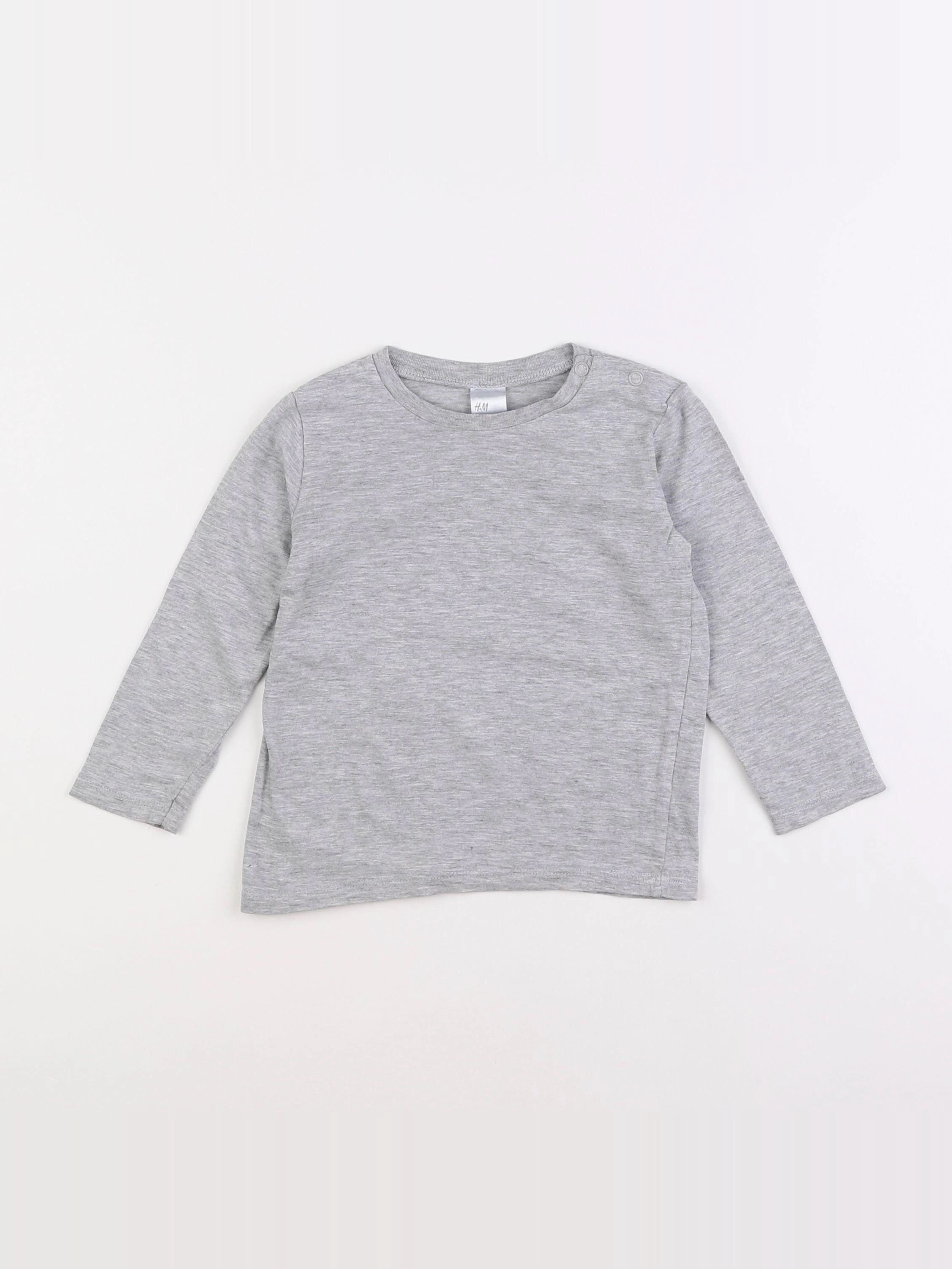 H&M - tee-shirt gris - 12/18 mois