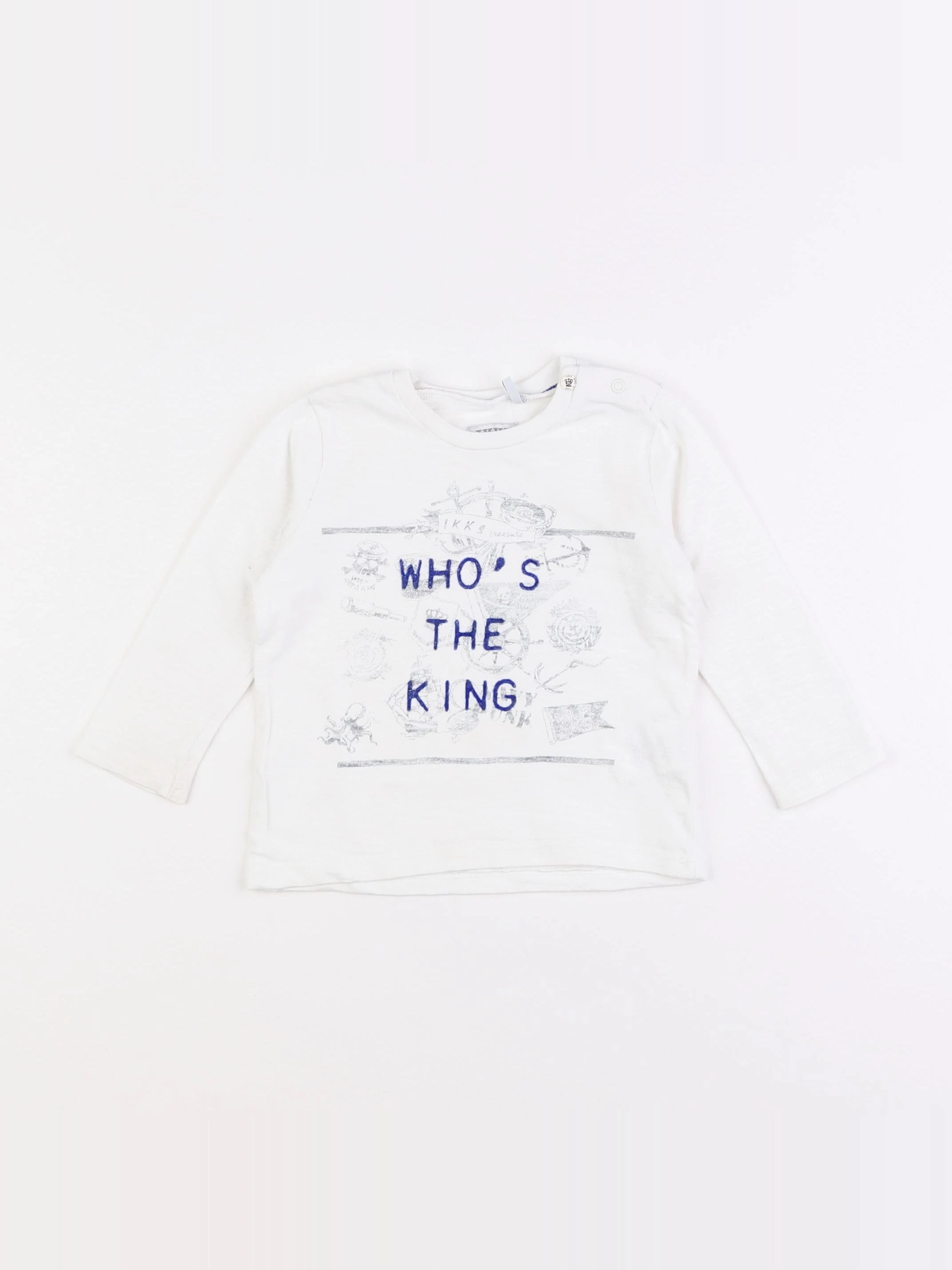 IKKS - tee-shirt blanc - 12 mois