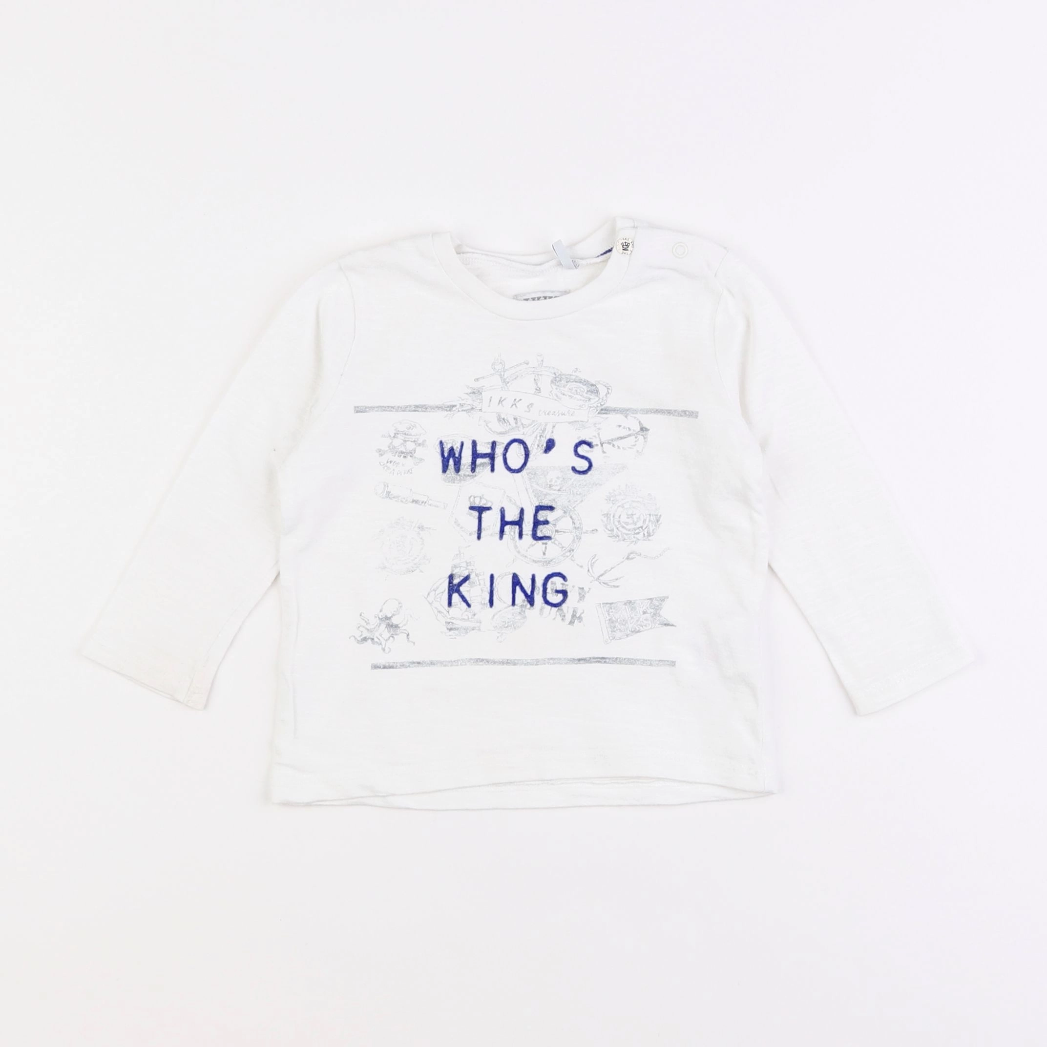 IKKS - tee-shirt blanc - 12 mois