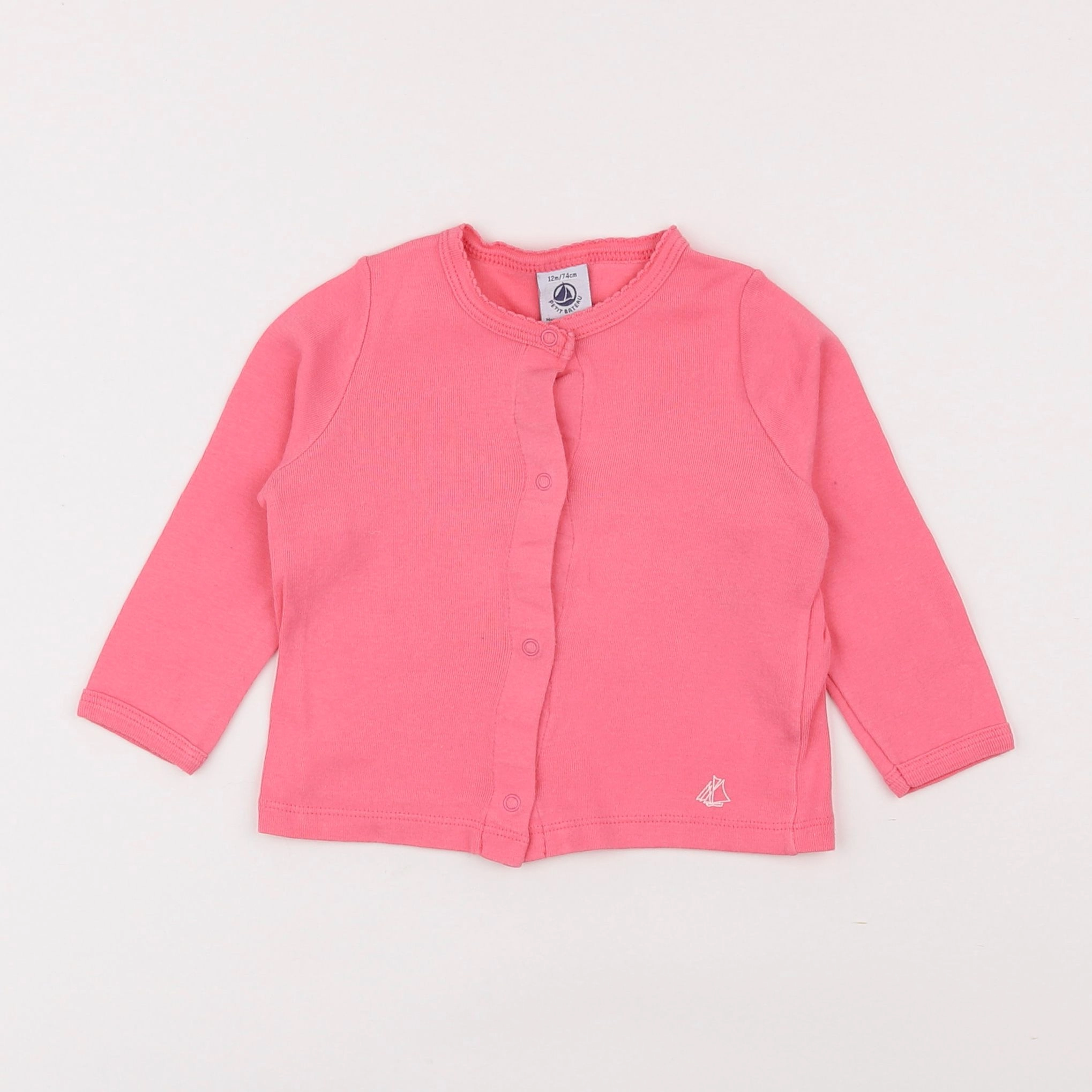 Petit Bateau - tee-shirt rose - 12 mois